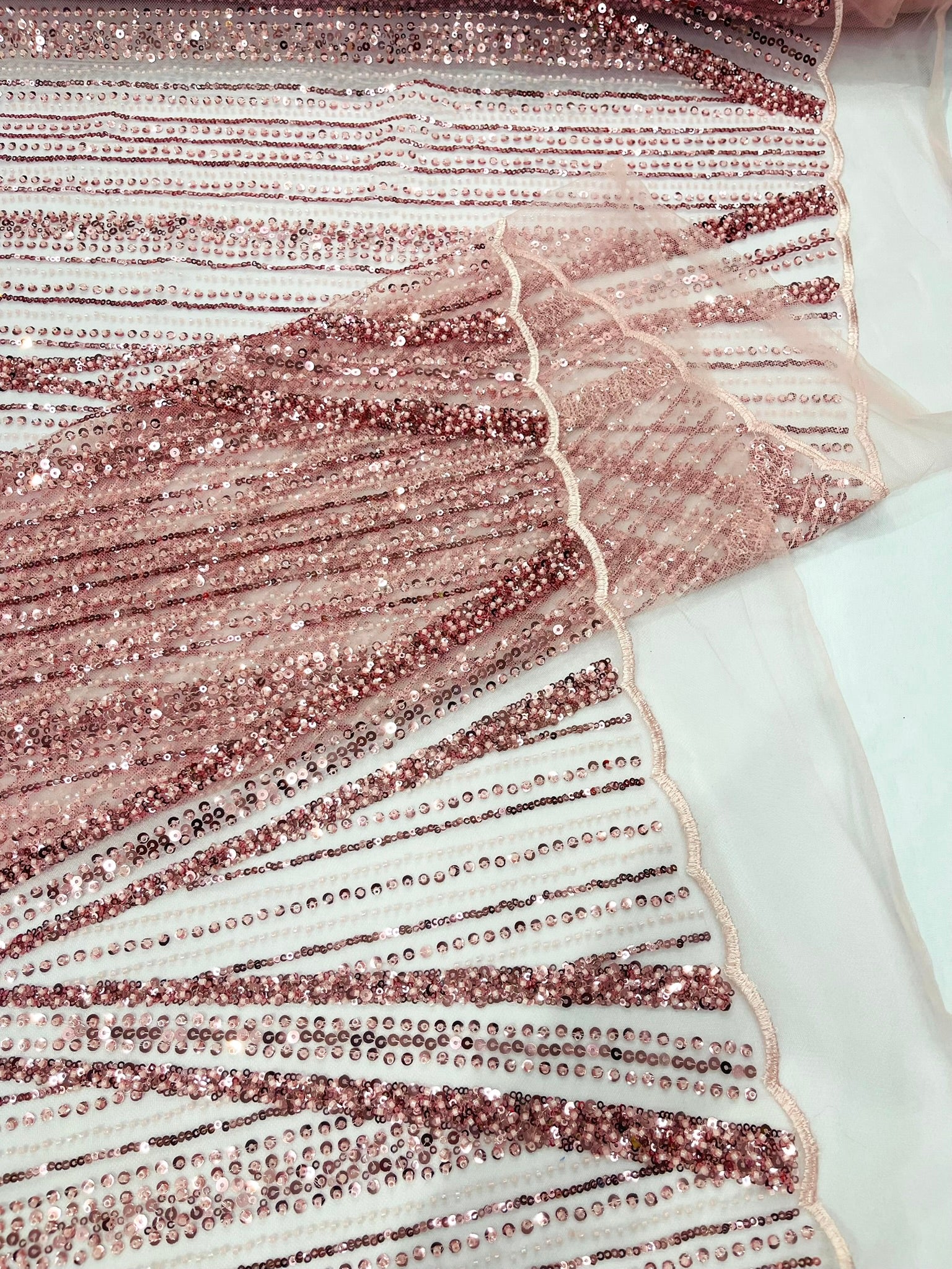 Geometric New York Fashion Beaded Lace, By The Yard.