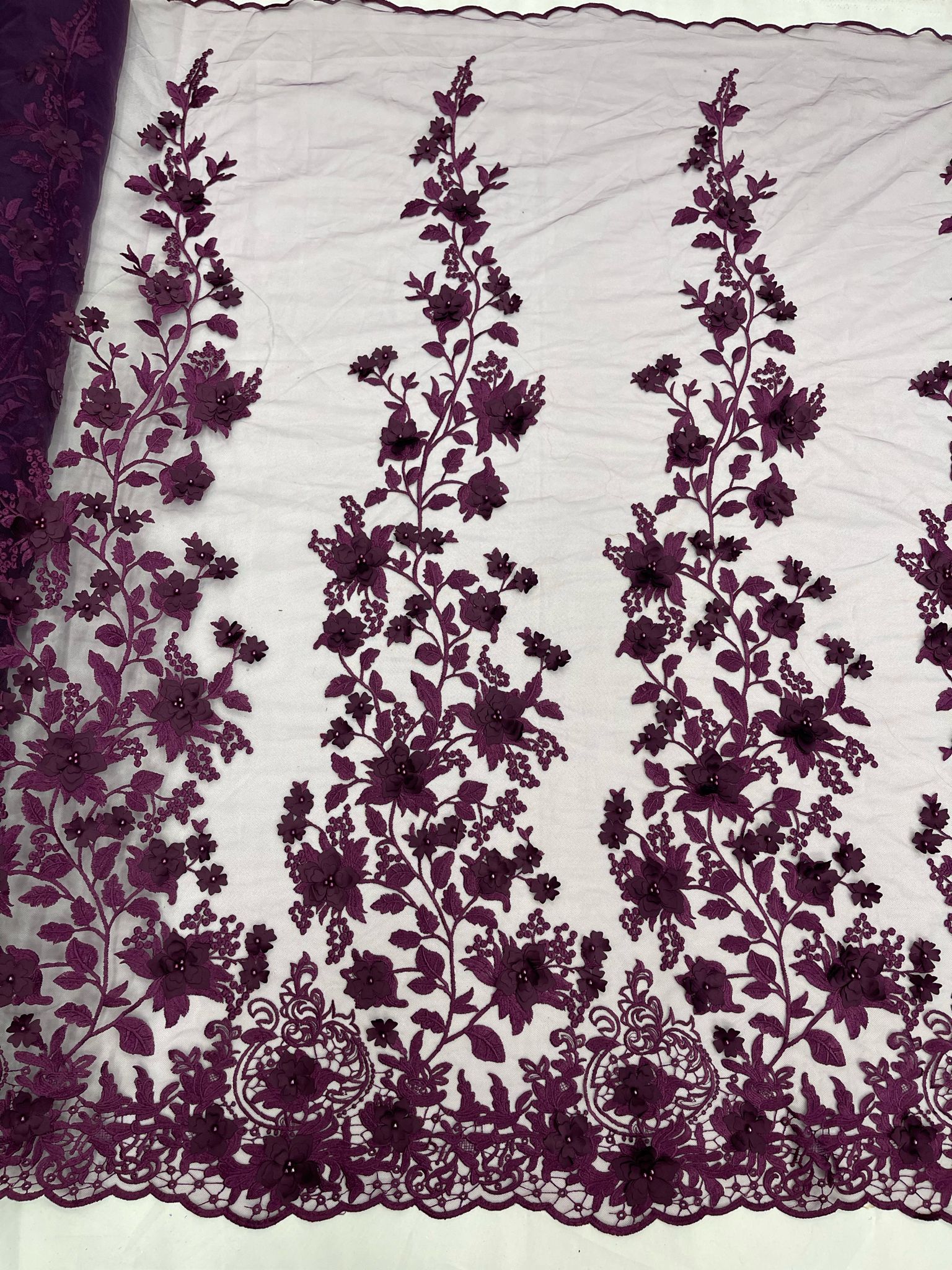 3D FLORAL PRINCESS LACE (by the yard)