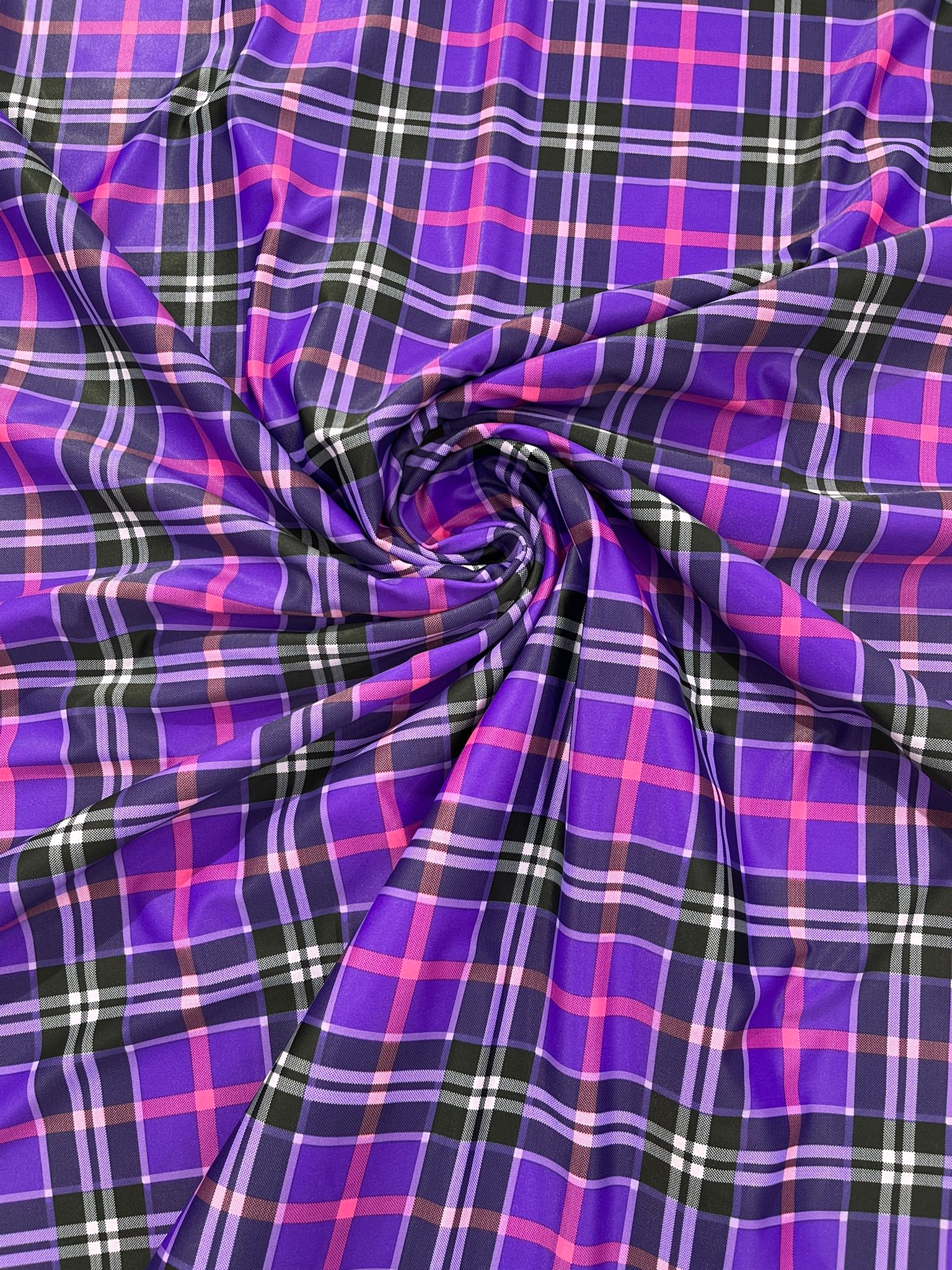 PLAID CHECKERED SPANDEX (By The Yard)