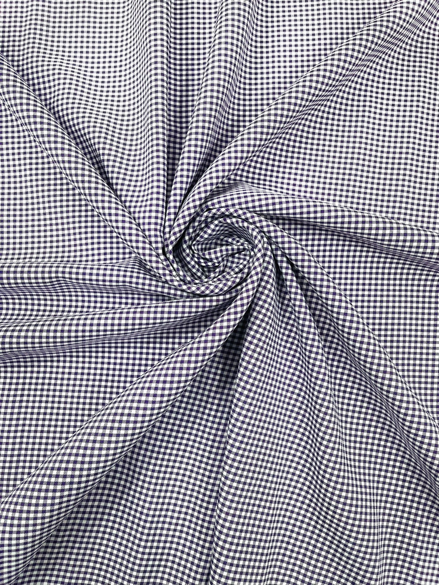 Gingham 1/8” Squares, Polyester Checkered Fabric 58” Wide.