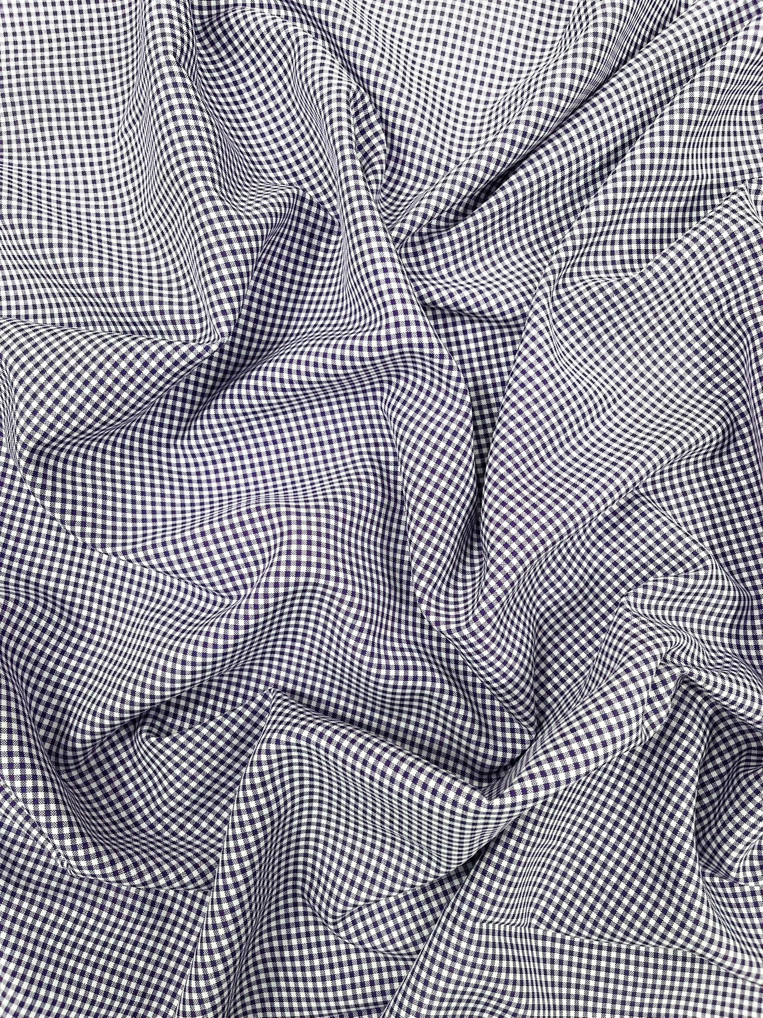 Gingham 1/8” Squares, Polyester Checkered Fabric 58” Wide.