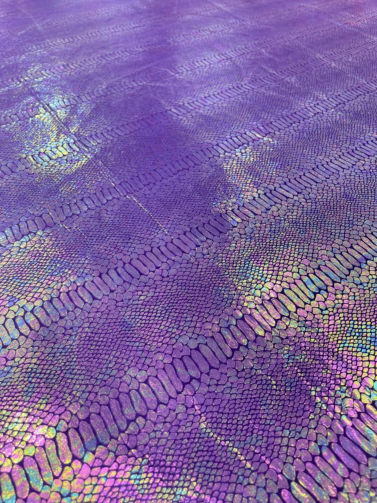 Illusion Foil Mamba Snake Design Stretch Velvet Fabric 58" Wide| Costume.