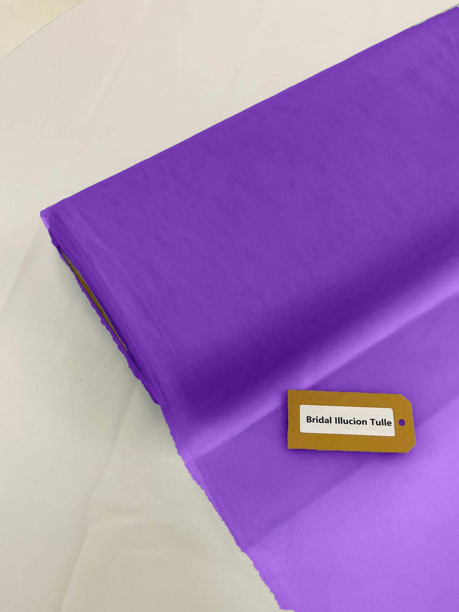 Purple - Bridal Illusion Tulle 108"Wide Polyester Premium Tulle Fabric Bolt, By The Roll.