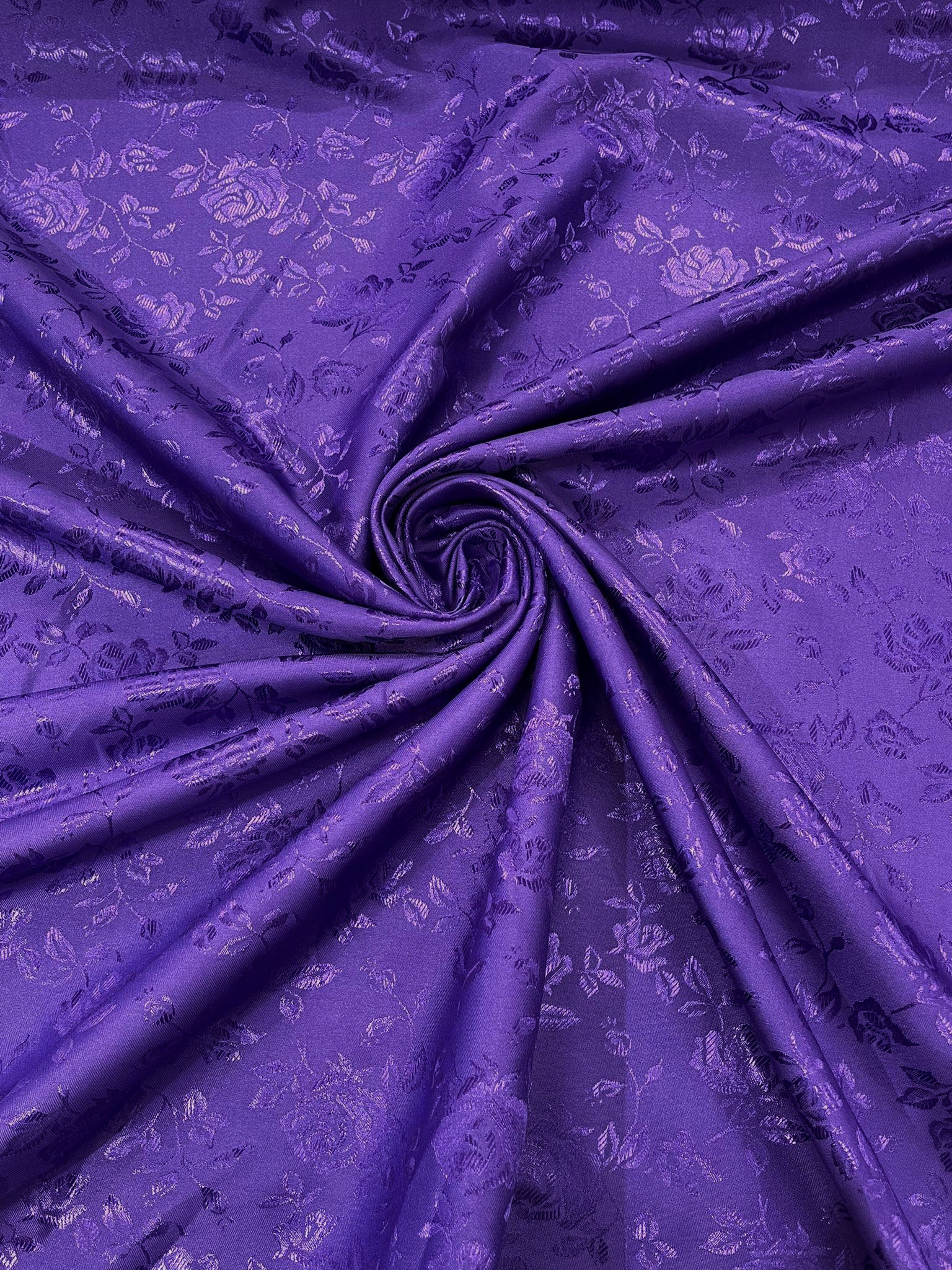 60" Wide Polyester Flower Brocade Jacquard Satin Fabric, Sold By The Yard.