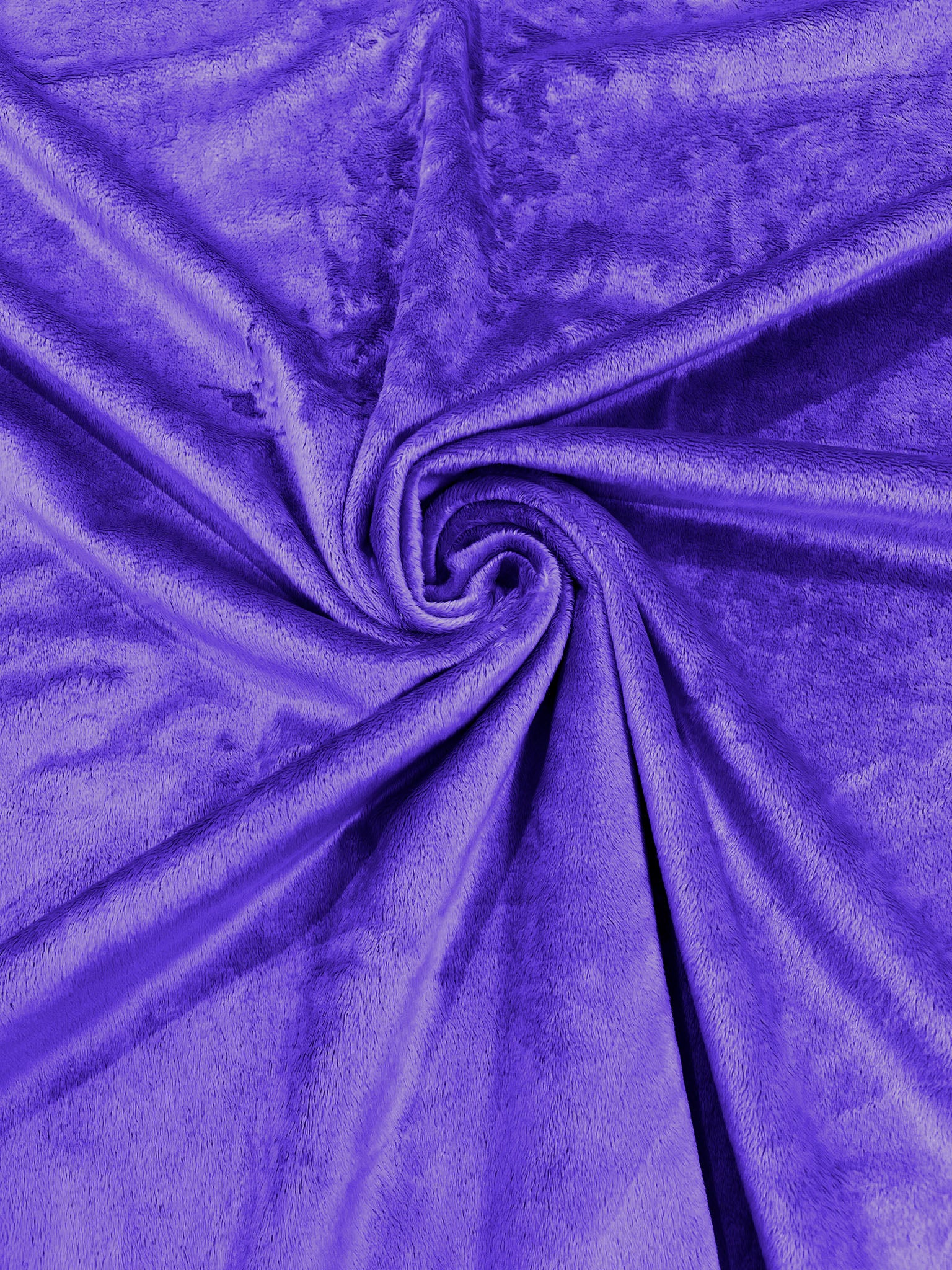 Purple Minky Smooth Soft Solid Plush Faux Fake Fur Fabric Polyester- Sold by the yard.