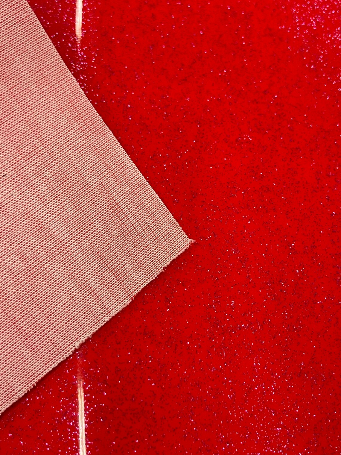 Metallic Glitter Vinyl Fabric - Red - High Quality Shiny Glitter Vinyl Fabric By Yard