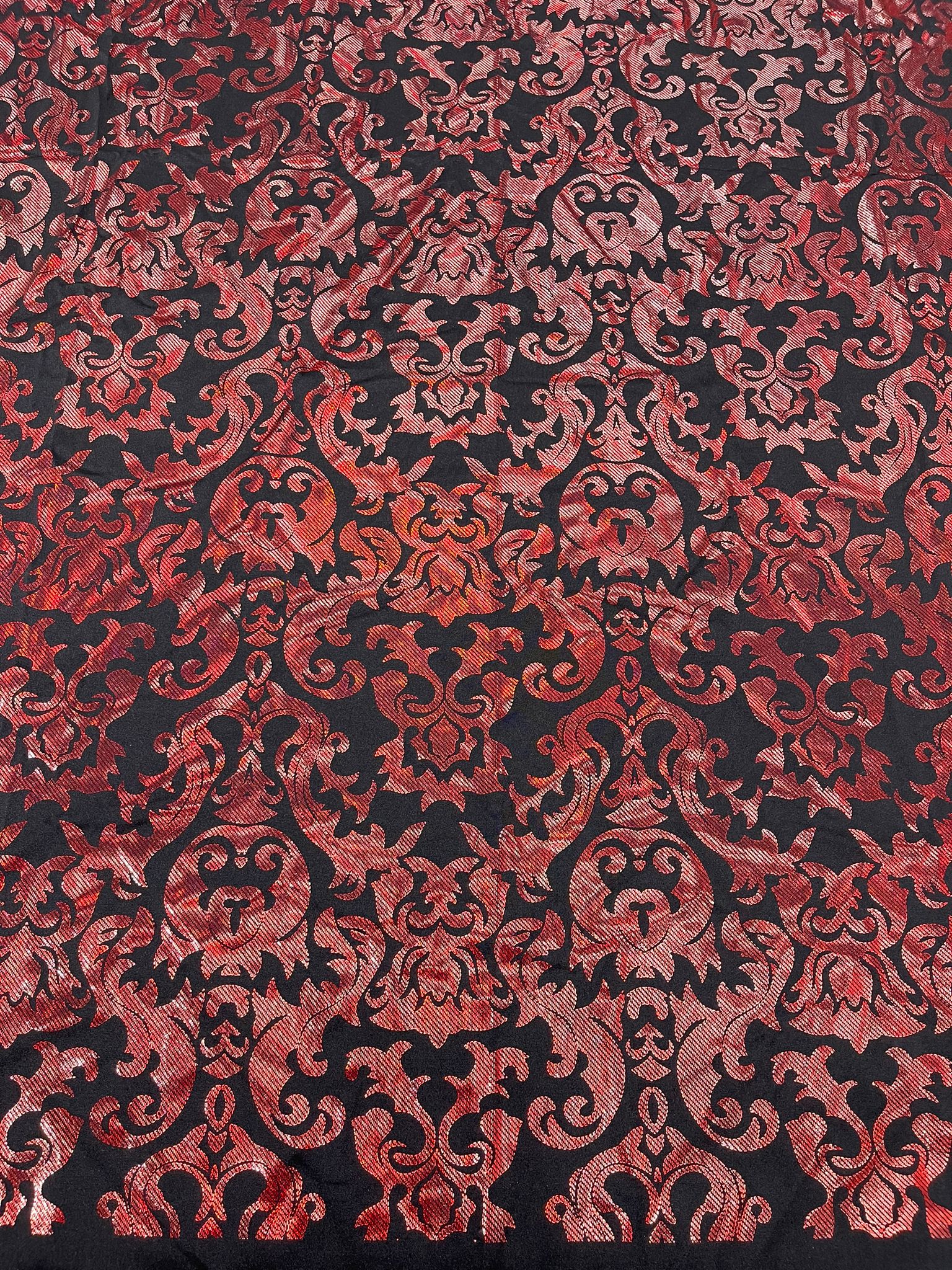 Metallic nylon spandex damask design 4way Stretch 58/60" Sold By The Yard.