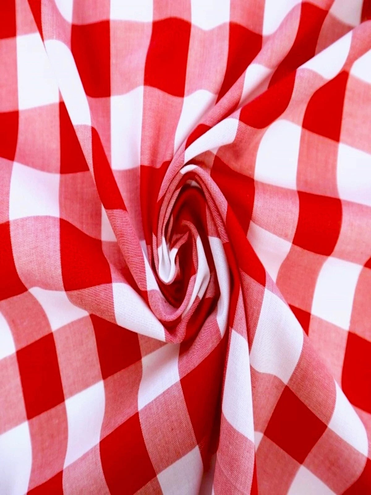 Gingham 1 Inch Checkered Poly Cotton 58" Wide | VIP textiles Inc.