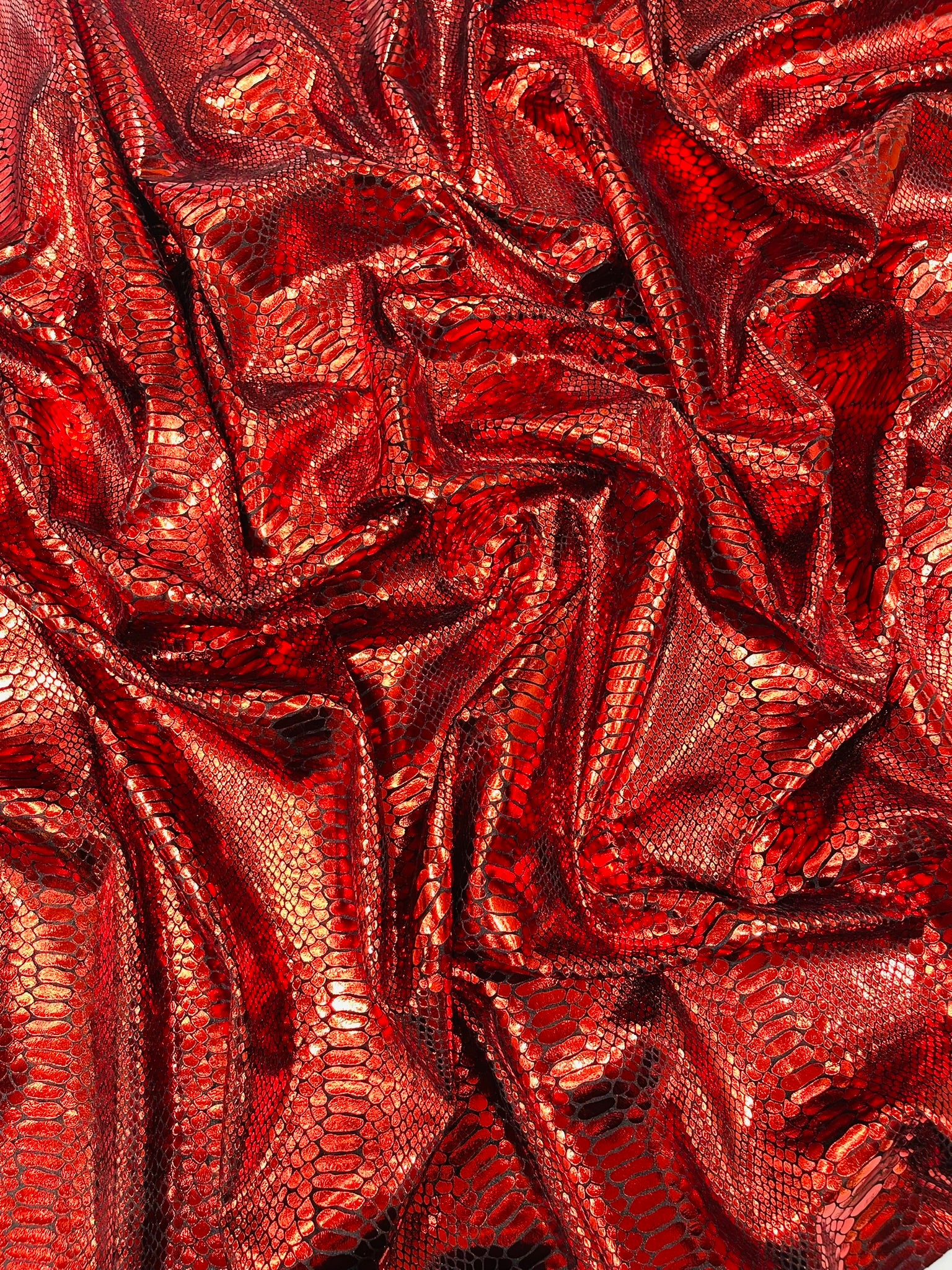 Illusion Foil Mamba Snake Design Stretch Velvet Fabric 58" Wide| Costume.