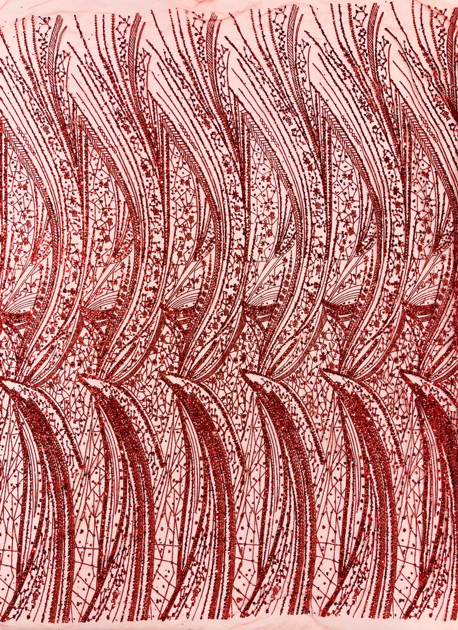 Geometric Fashion Glitter Design On A Mesh Lace Fabric| 58" Wide| Prom Dresses.