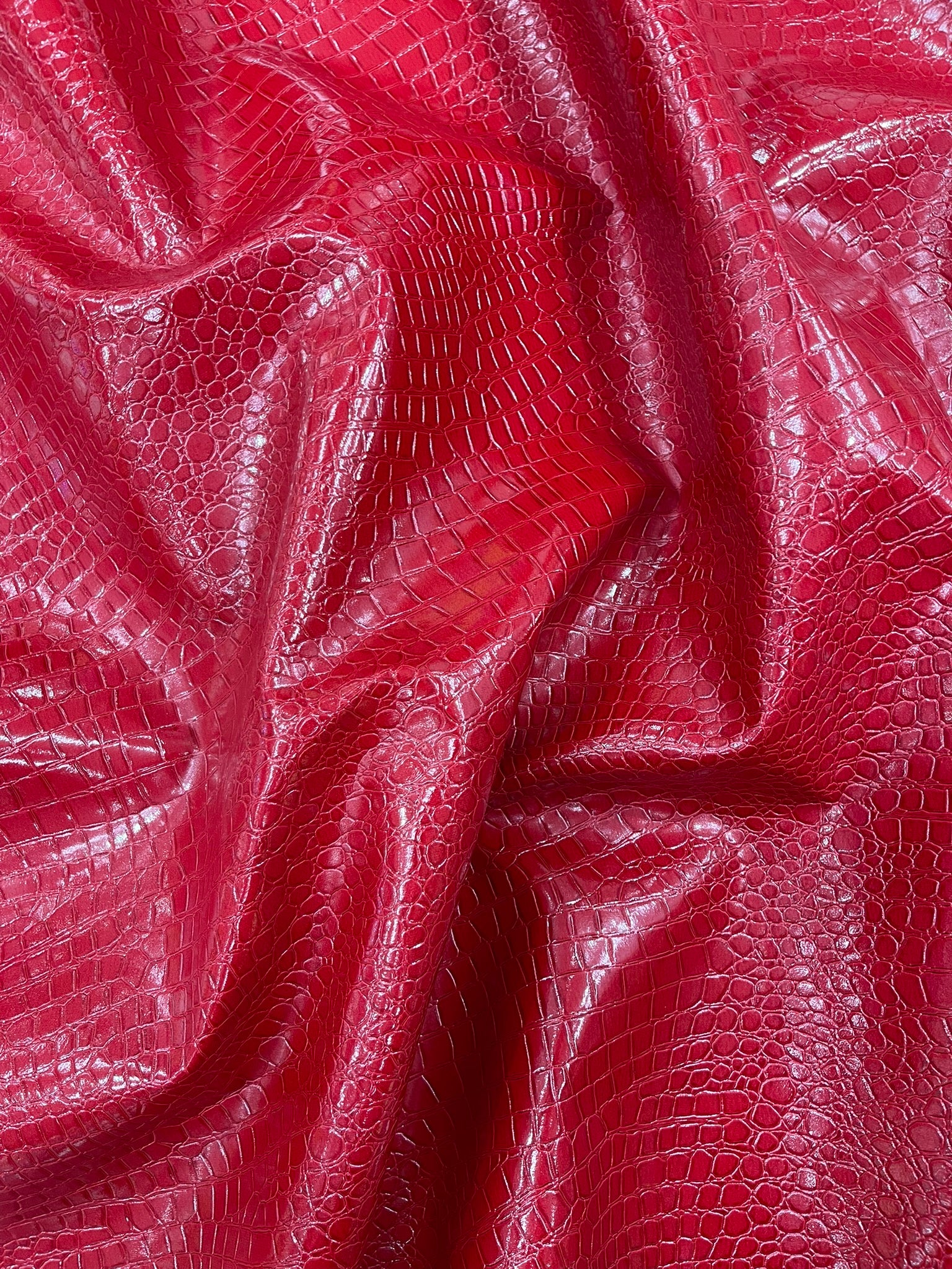 Shiny Alligator 3D Embossed Vinyl Fabric, 54" Wide Upholstery Crafting Accessories Applications