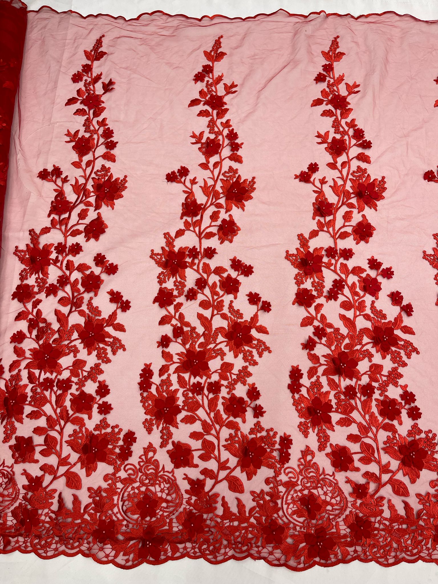 3D FLORAL PRINCESS LACE (by the yard)