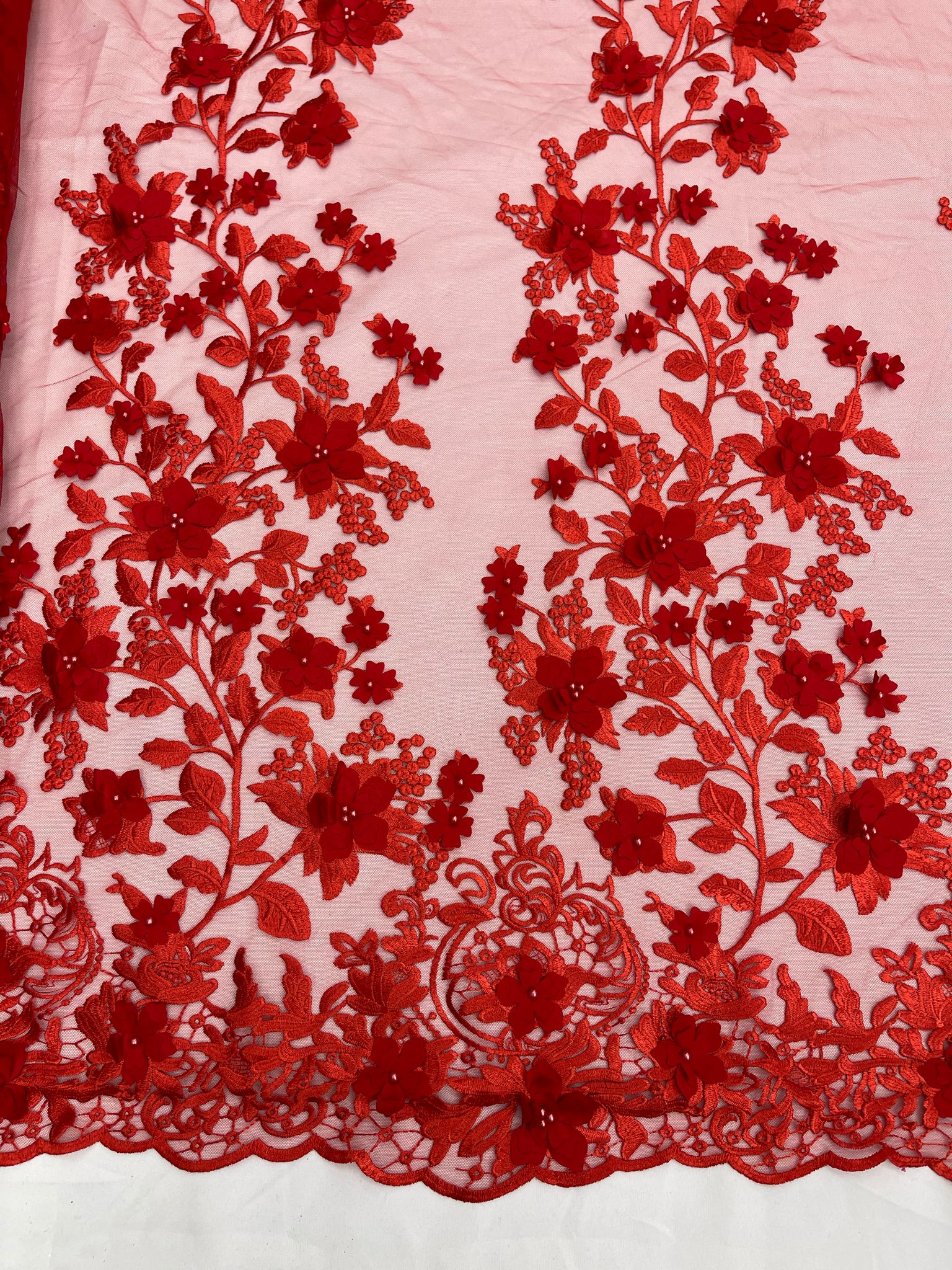 3D FLORAL PRINCESS LACE (by the yard)