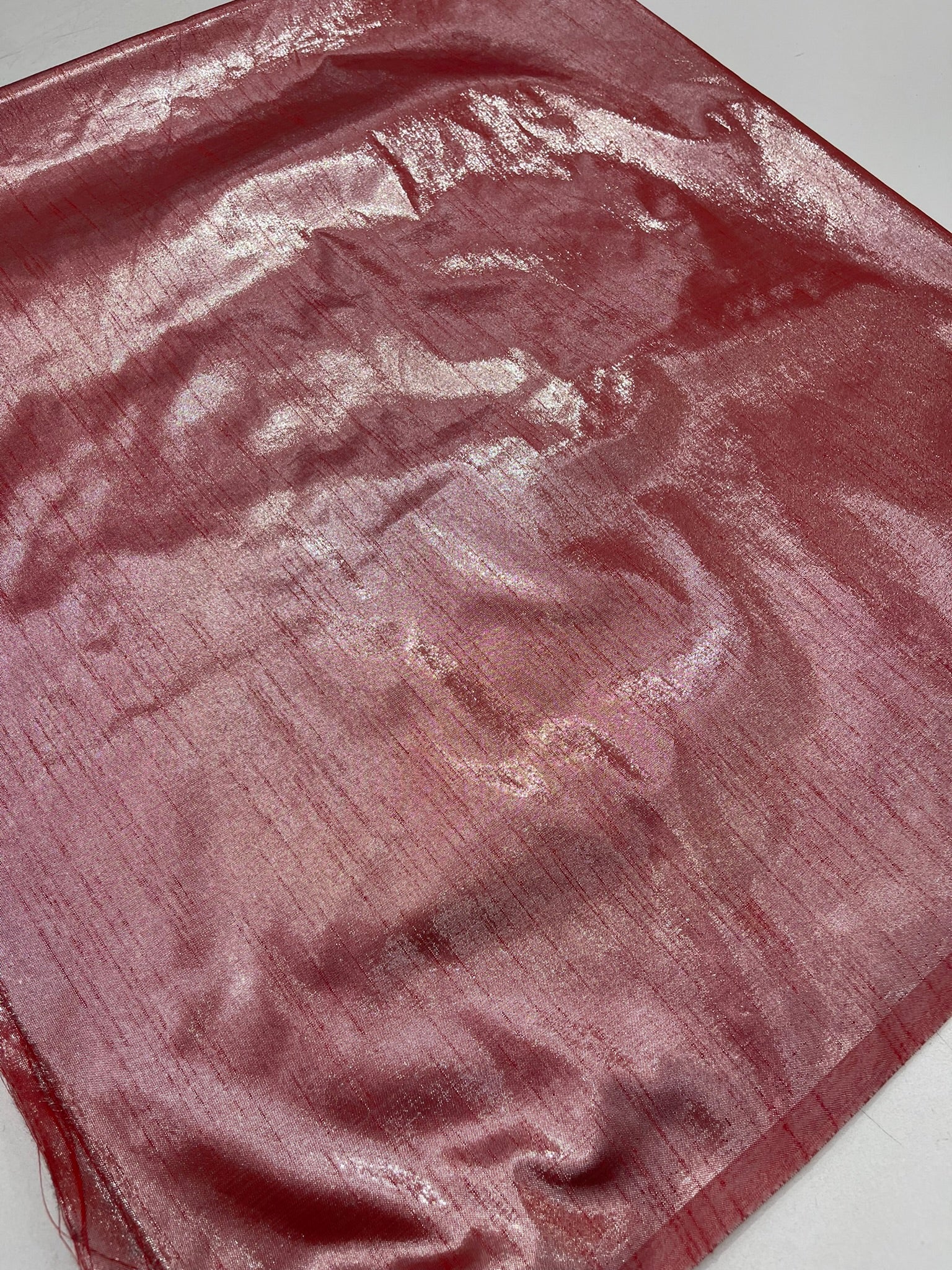 Metallic Polyester Dupioni Faux Silk Fabric | 55" Wide Wedding, Home Decor.