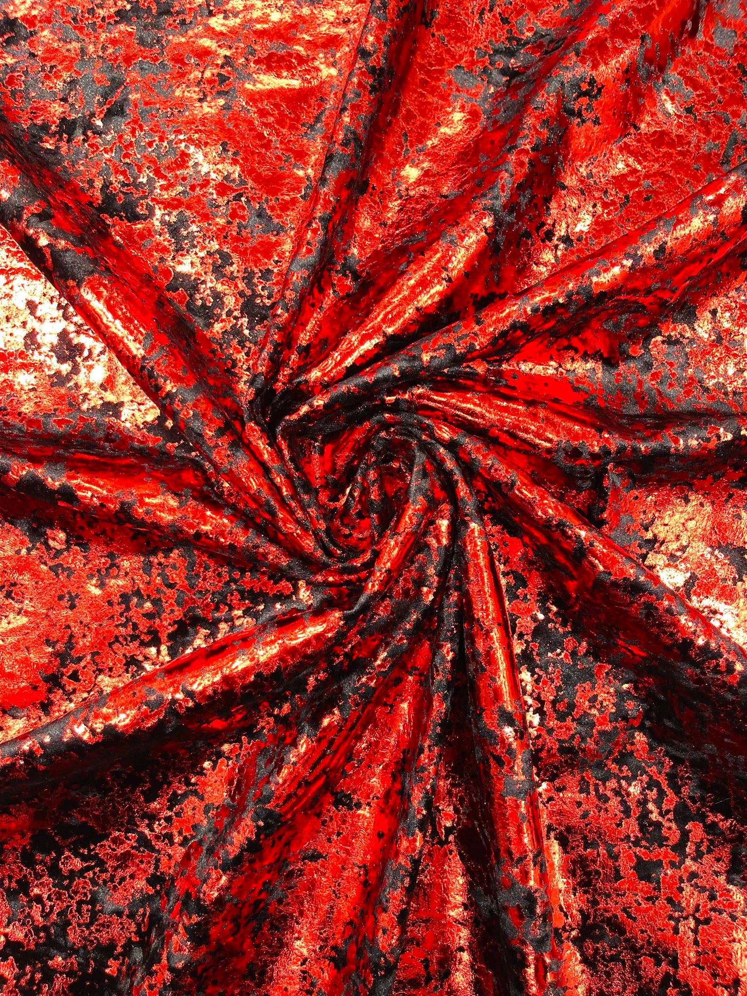 Velvet stretch splatter foil design/4-way stretch fabric- Sold by the yard