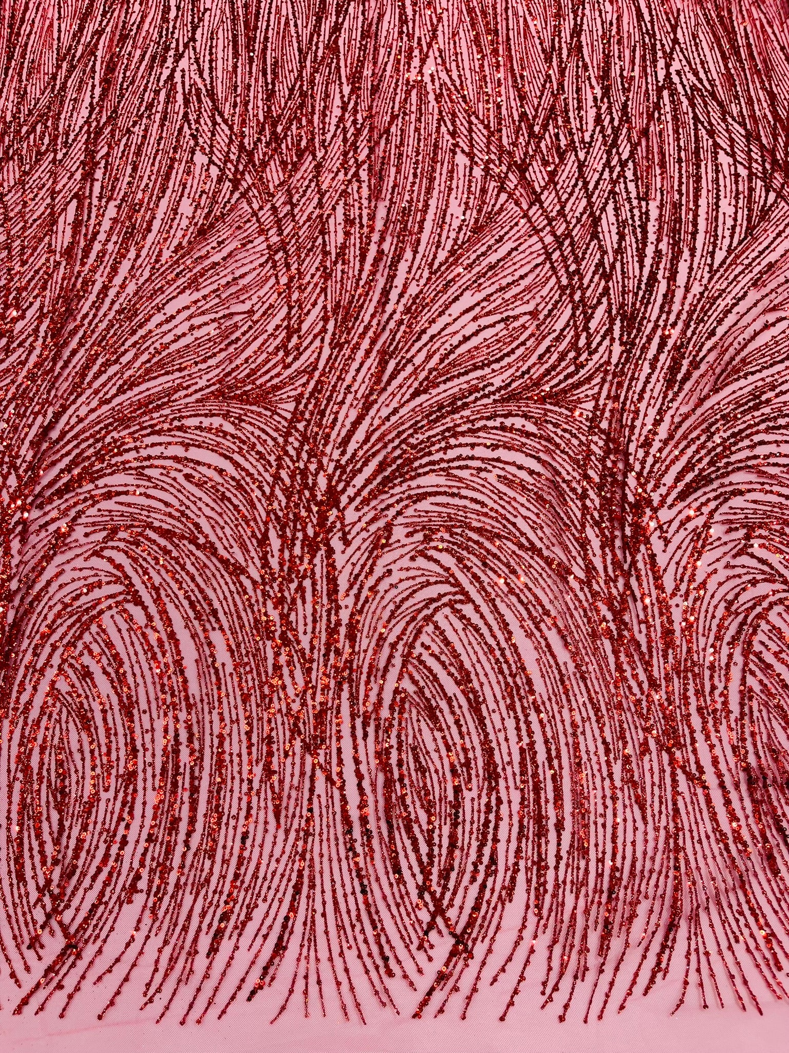 Fashion Glitter Design On A Mesh Lace Fabric/Prom.