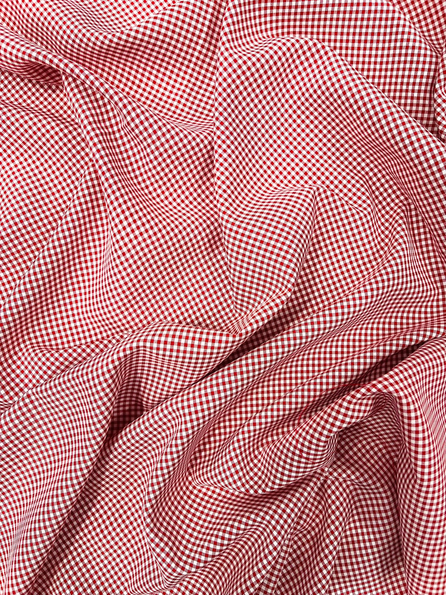 Gingham 1/8” Squares, Polyester Checkered Fabric 58” Wide.