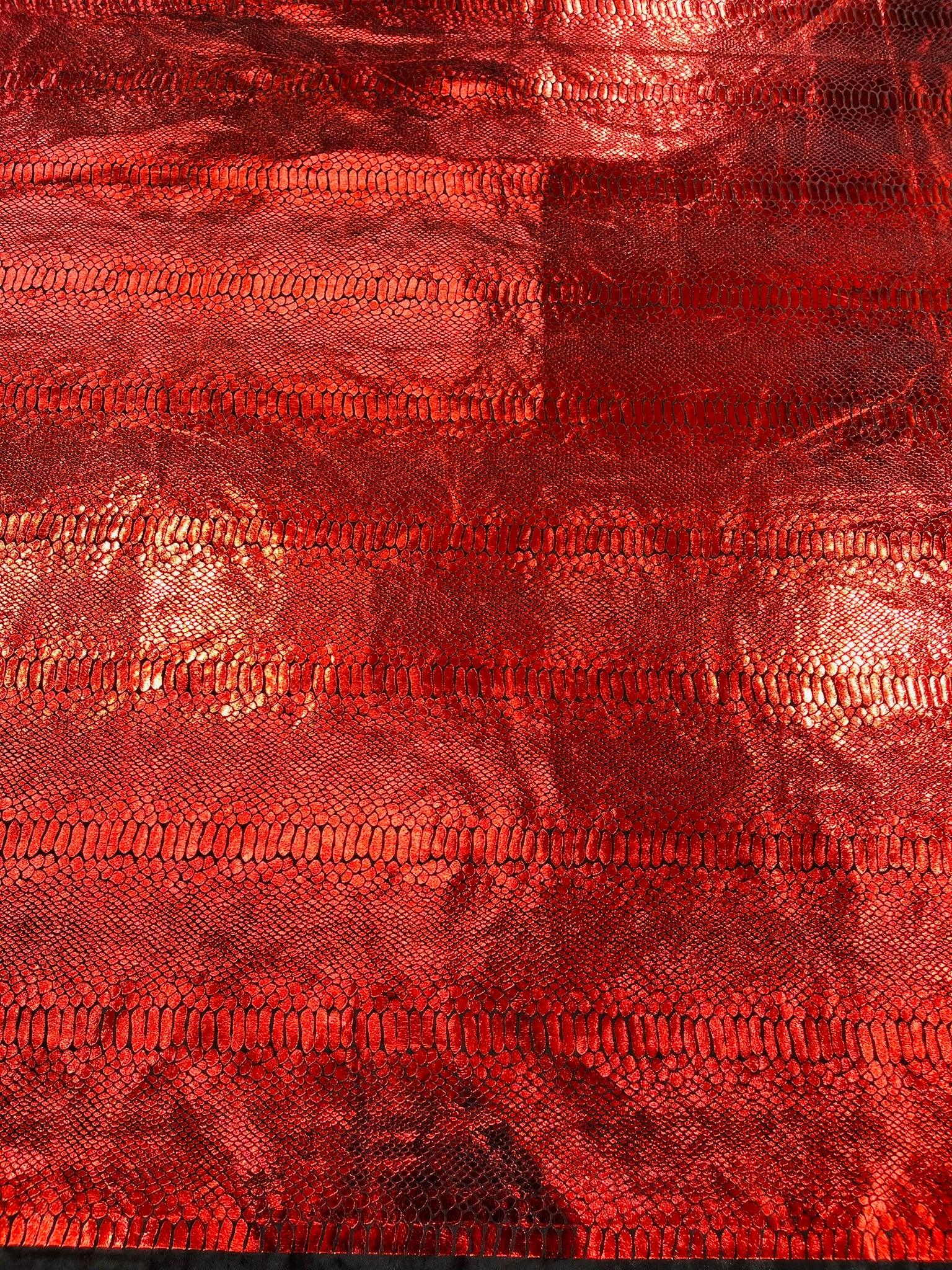 Illusion Foil Mamba Snake Design Stretch Velvet Fabric 58" Wide| Costume.