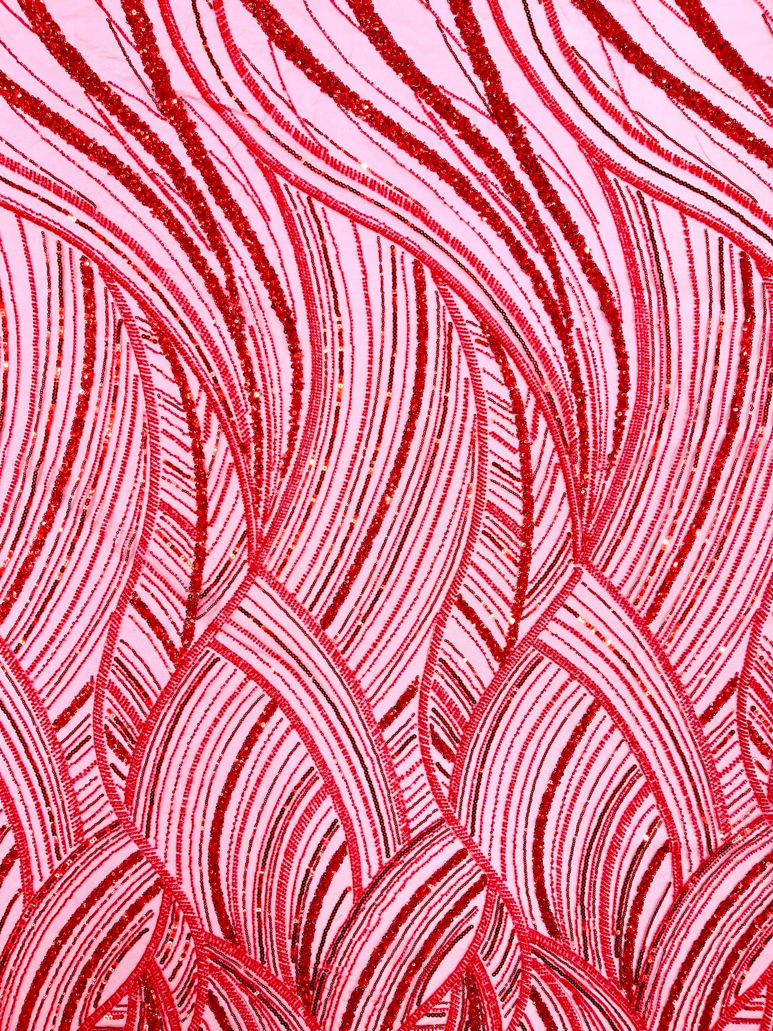 Luxury Feather Damask Beaded Lace Fabric| Prom| Wedding| By The Yard.