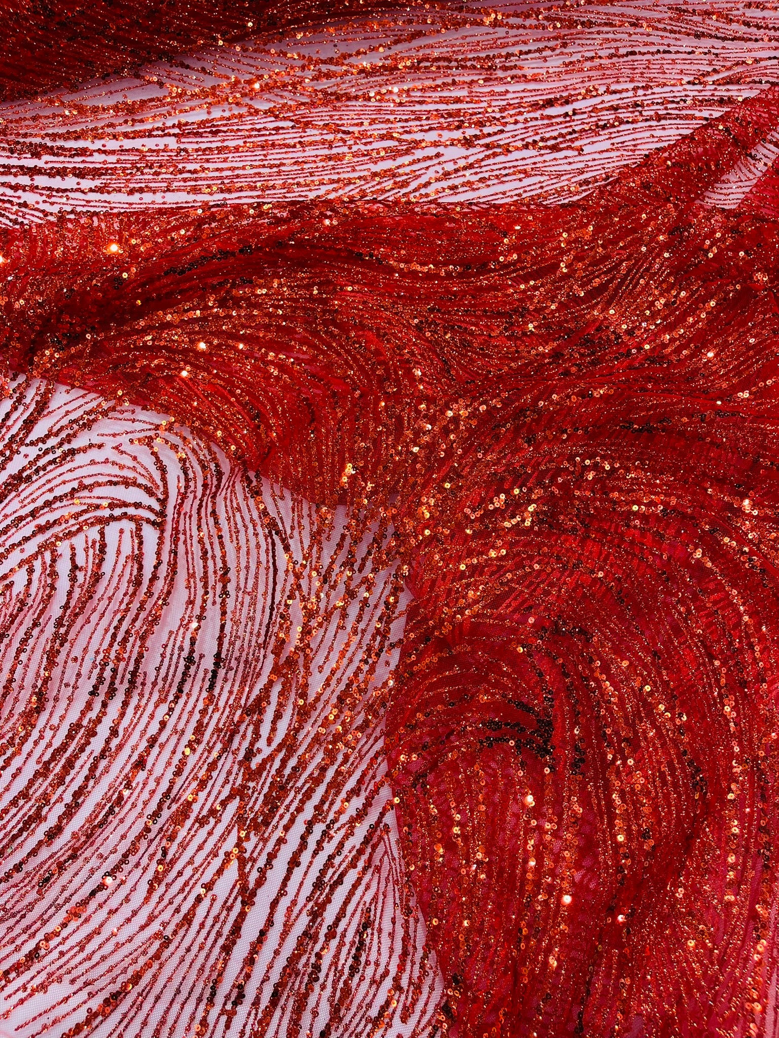 Fashion Glitter Design On A Mesh Lace Fabric/Prom.