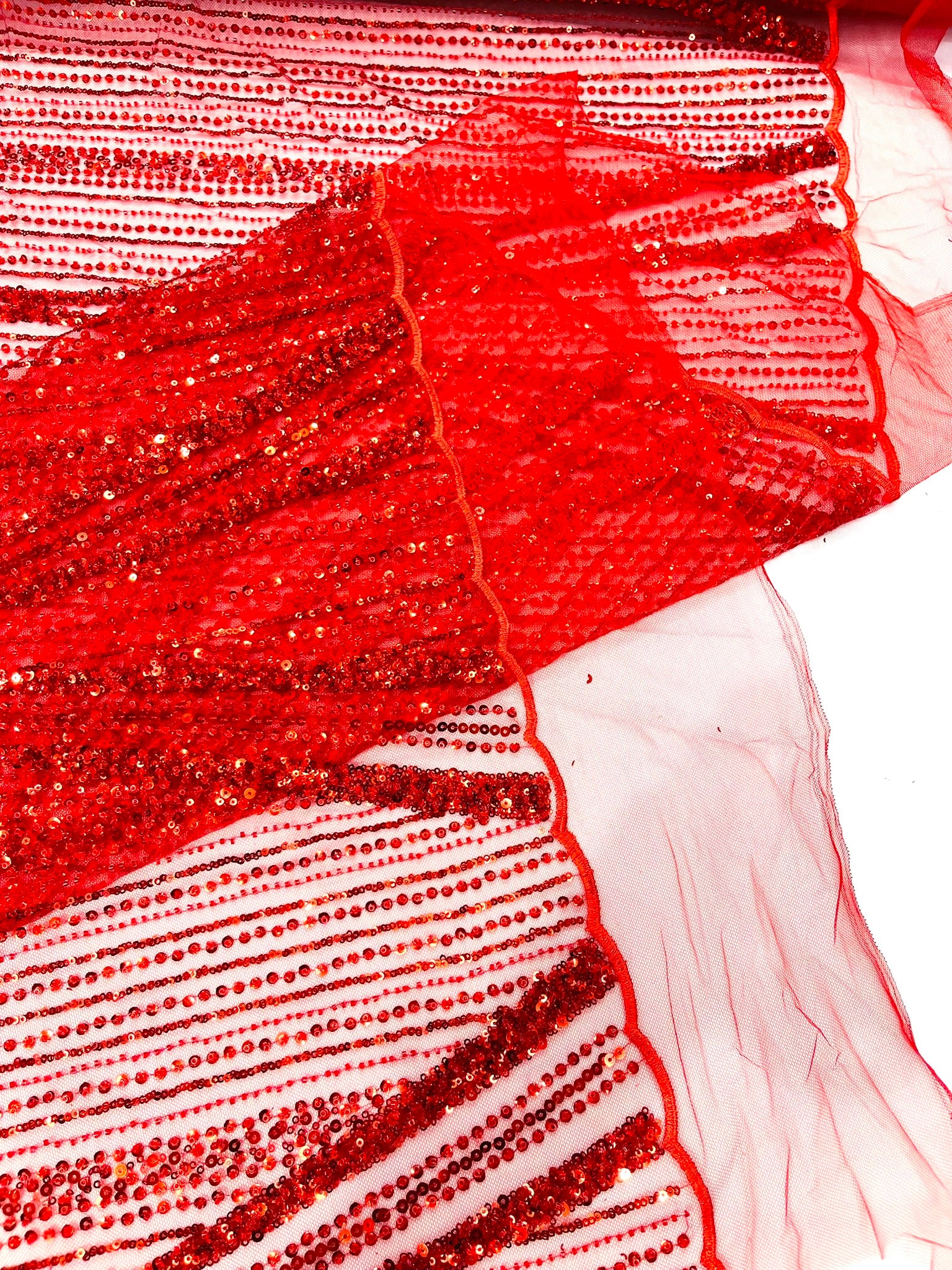 Geometric New York Fashion Beaded Lace, By The Yard.