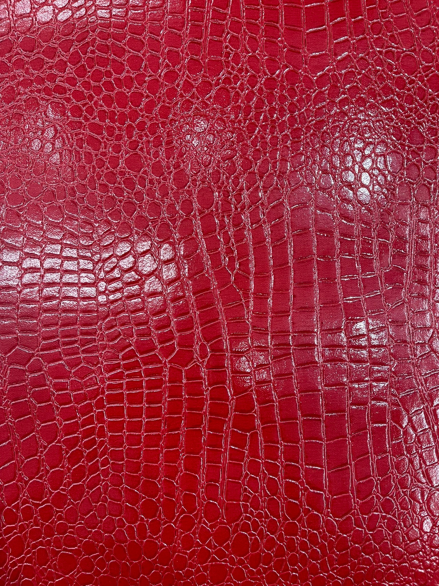 Shiny Alligator 3D Embossed Vinyl Fabric, 54" Wide Upholstery Crafting Accessories Applications