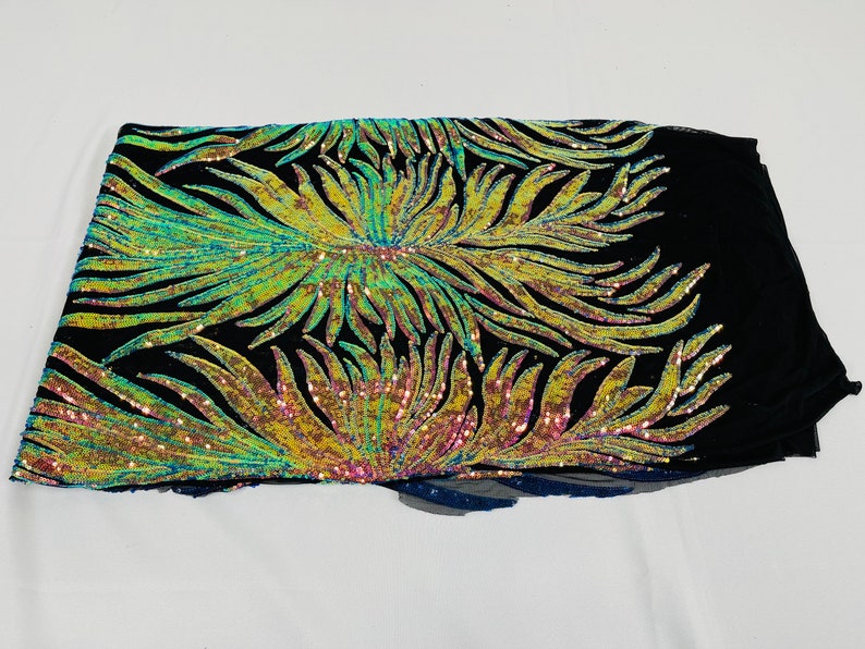 STRETCH WINGS PHOENIX FRINGE SEQUINS (by the yard)