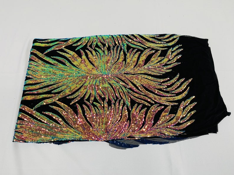 STRETCH WINGS PHOENIX FRINGE SEQUINS (by the yard)