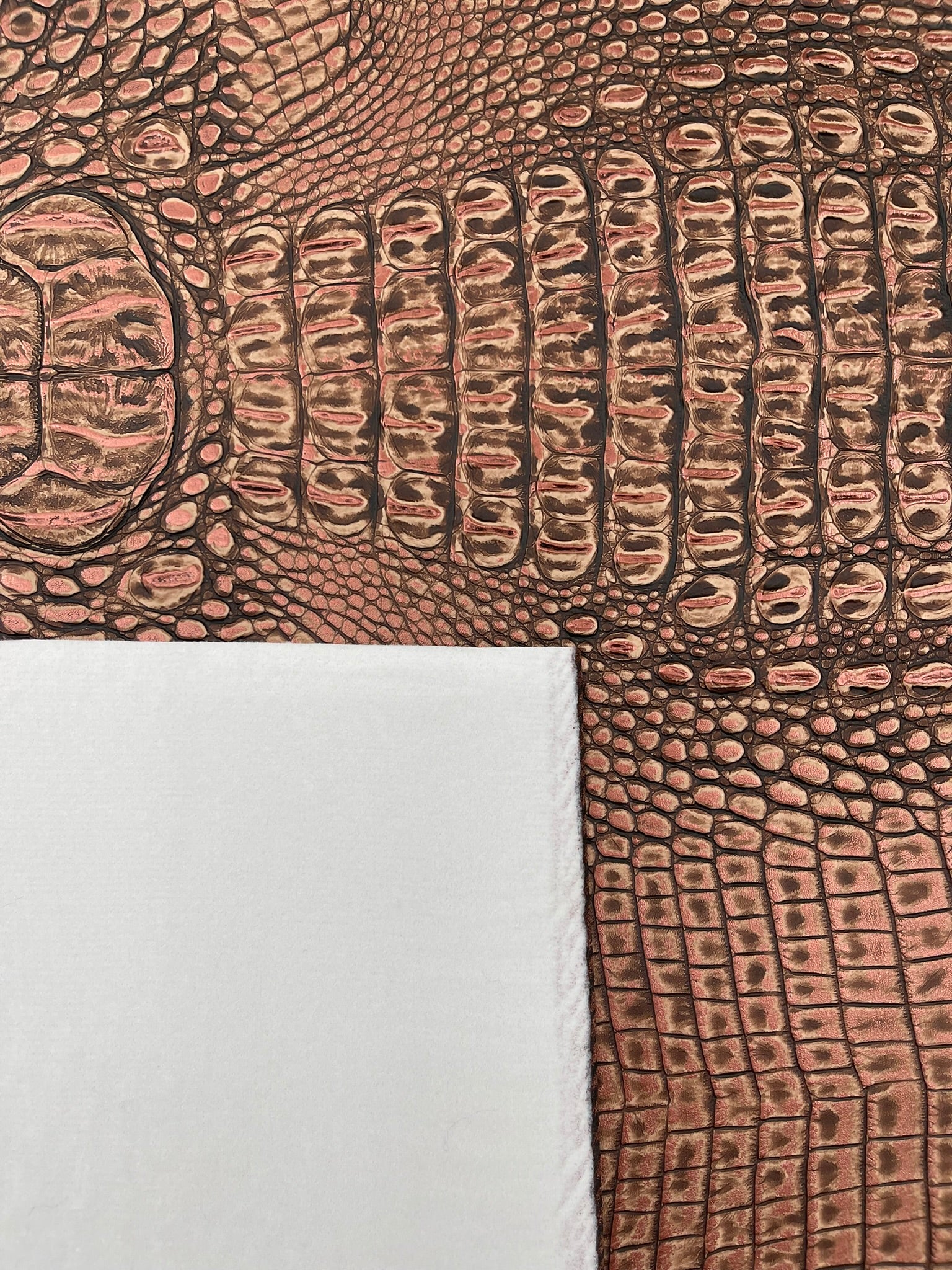 Metallic Gator Vinyl Fabric 54" Wide / Upholstery Crafting Accessories Applications Faux Leather PVC.