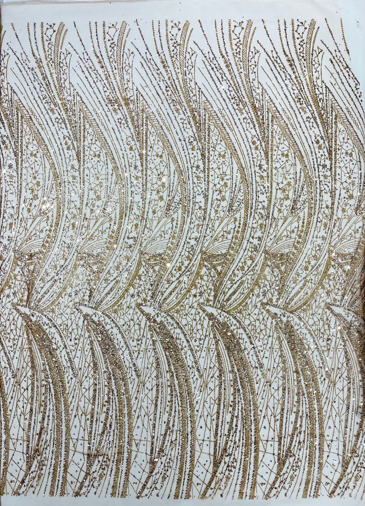 Geometric Fashion Glitter Design On A Mesh Lace Fabric| 58" Wide| Prom Dresses.