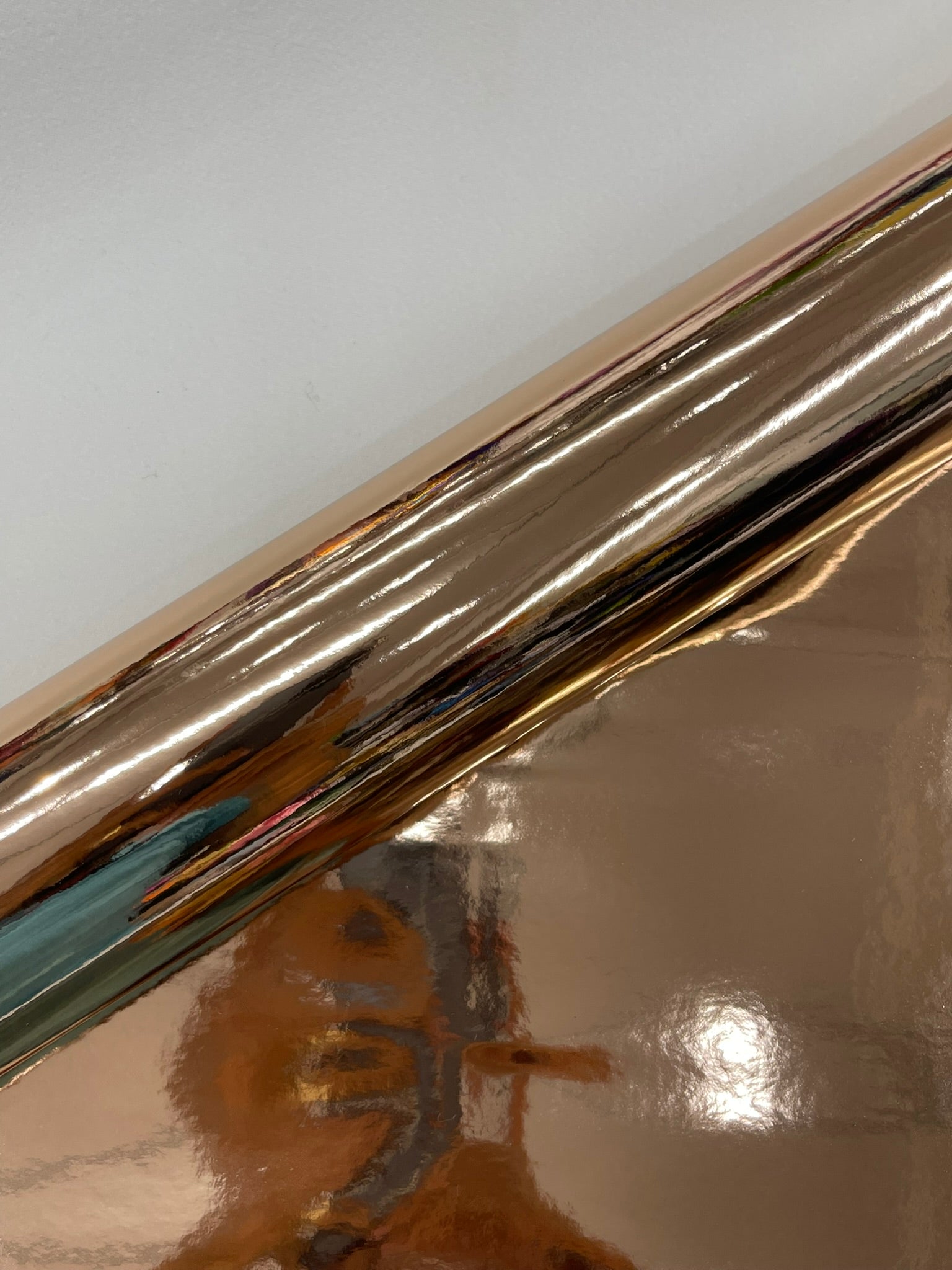 Chrome Mirror Reflective Vinyl Fabric / Crafting Apparel Upholstery Vinyl Fabric 54" Wide
