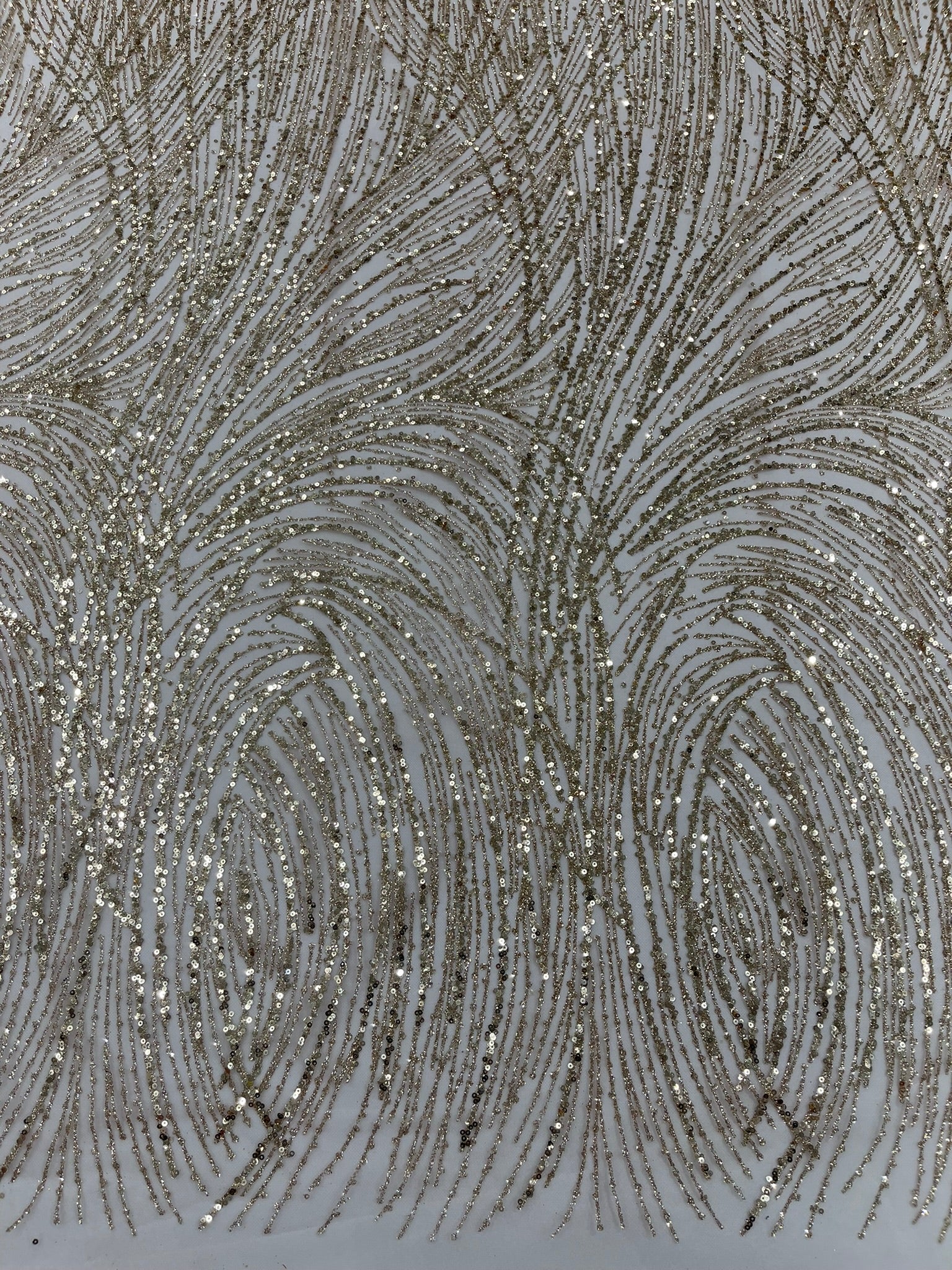 Fashion Glitter Design On A Mesh Lace Fabric/Prom.