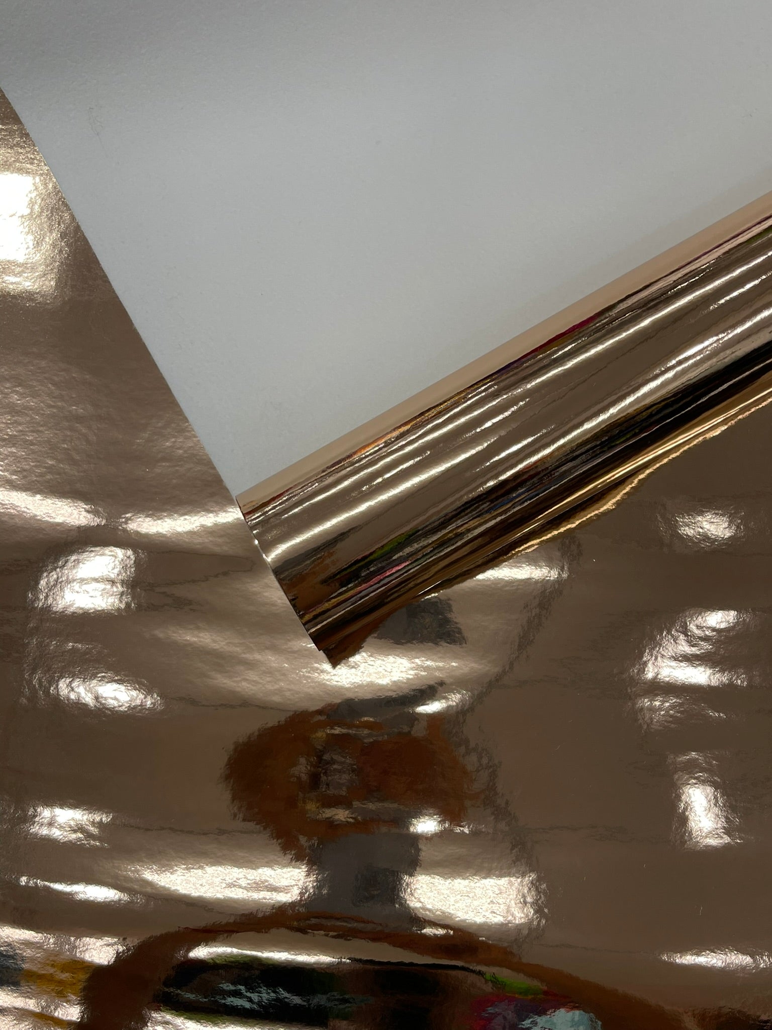Chrome Mirror Reflective Vinyl Fabric / Crafting Apparel Upholstery Vinyl Fabric 54" Wide
