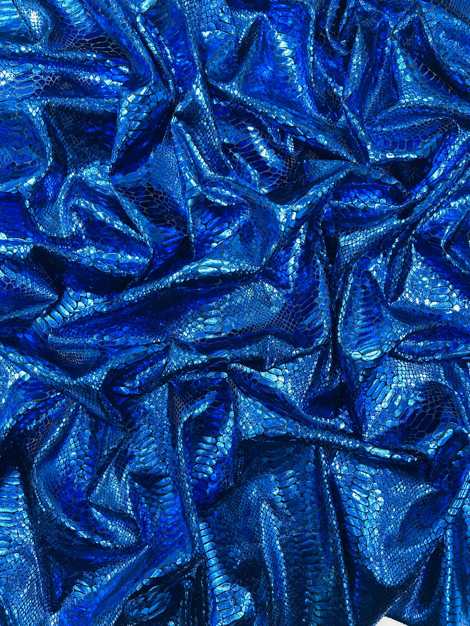 Illusion Foil Mamba Snake Design Stretch Velvet Fabric 58" Wide| Costume.