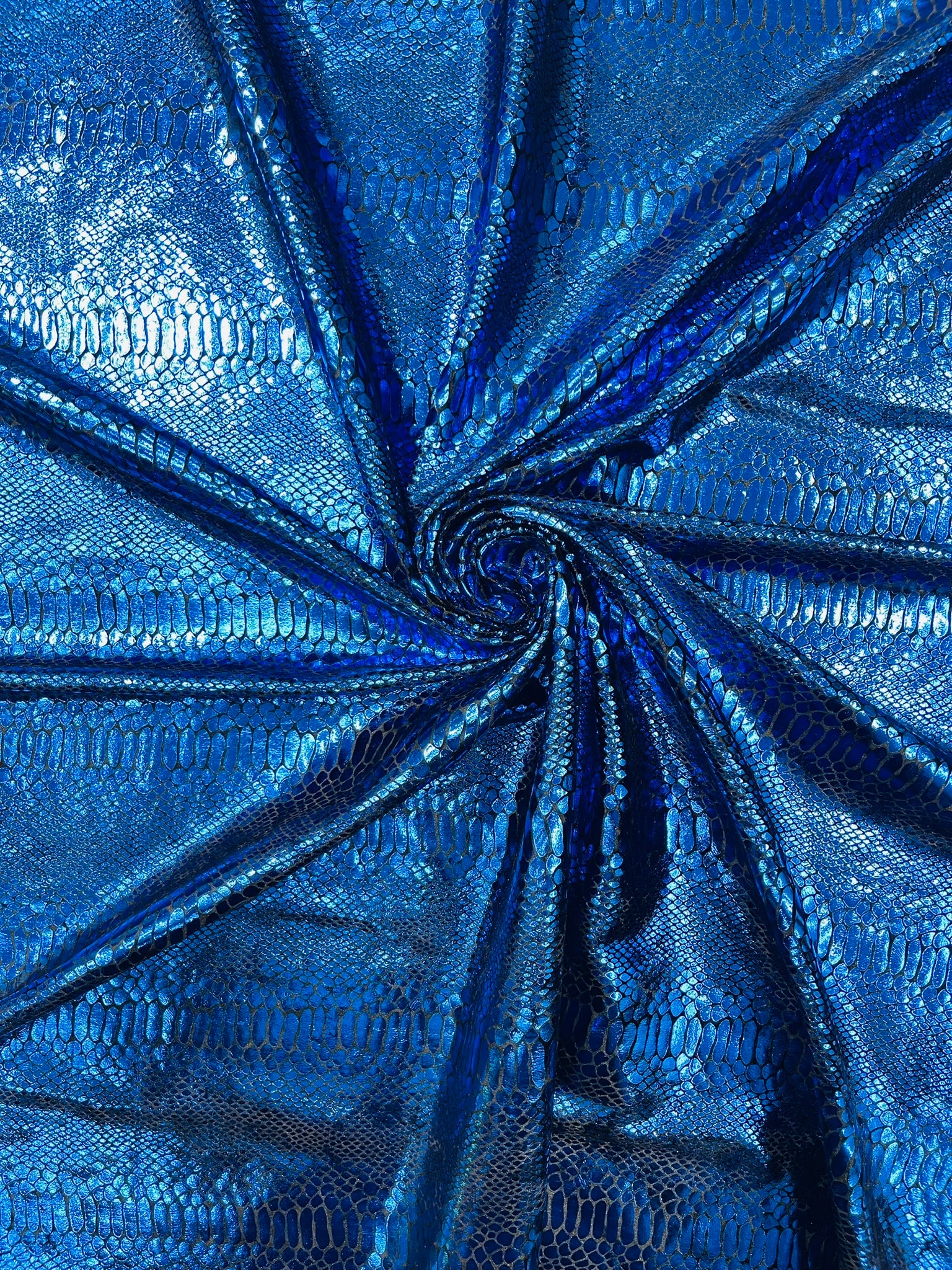 Illusion Foil Mamba Snake Design Stretch Velvet Fabric 58" Wide| Costume.