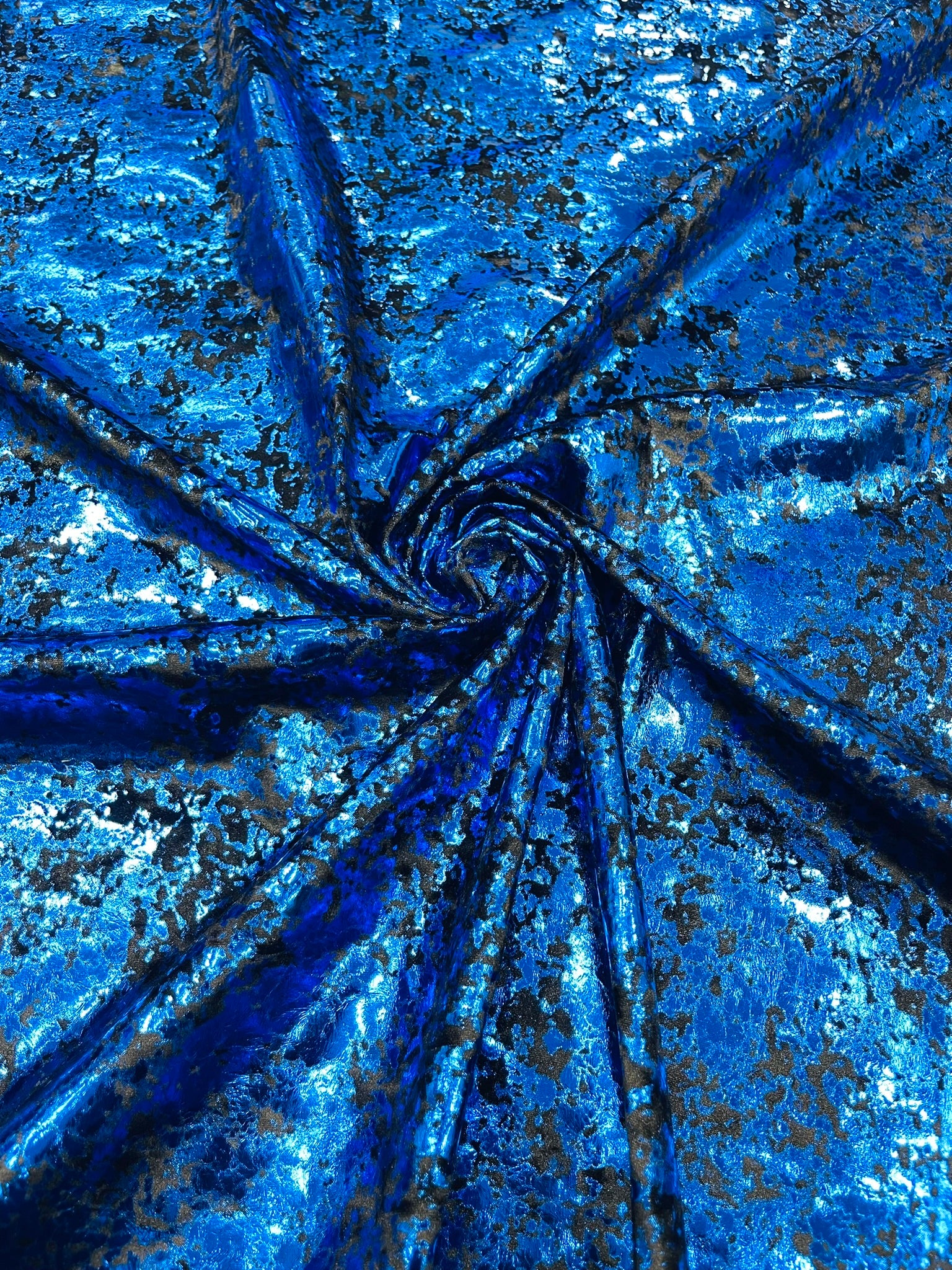Velvet stretch splatter foil design/4-way stretch fabric- Sold by the yard