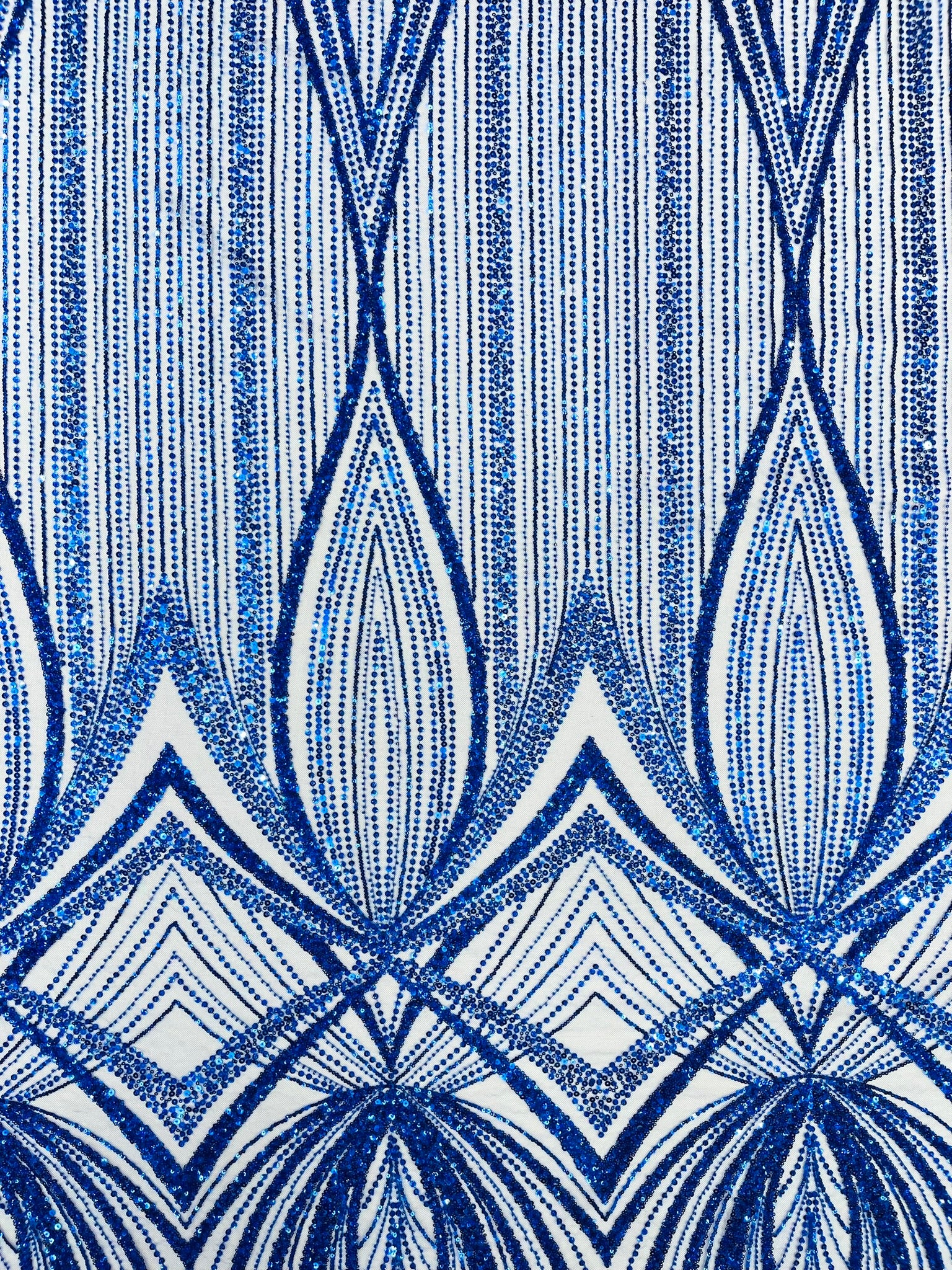 Geometric New York Fashion Beaded Lace, By The Yard.