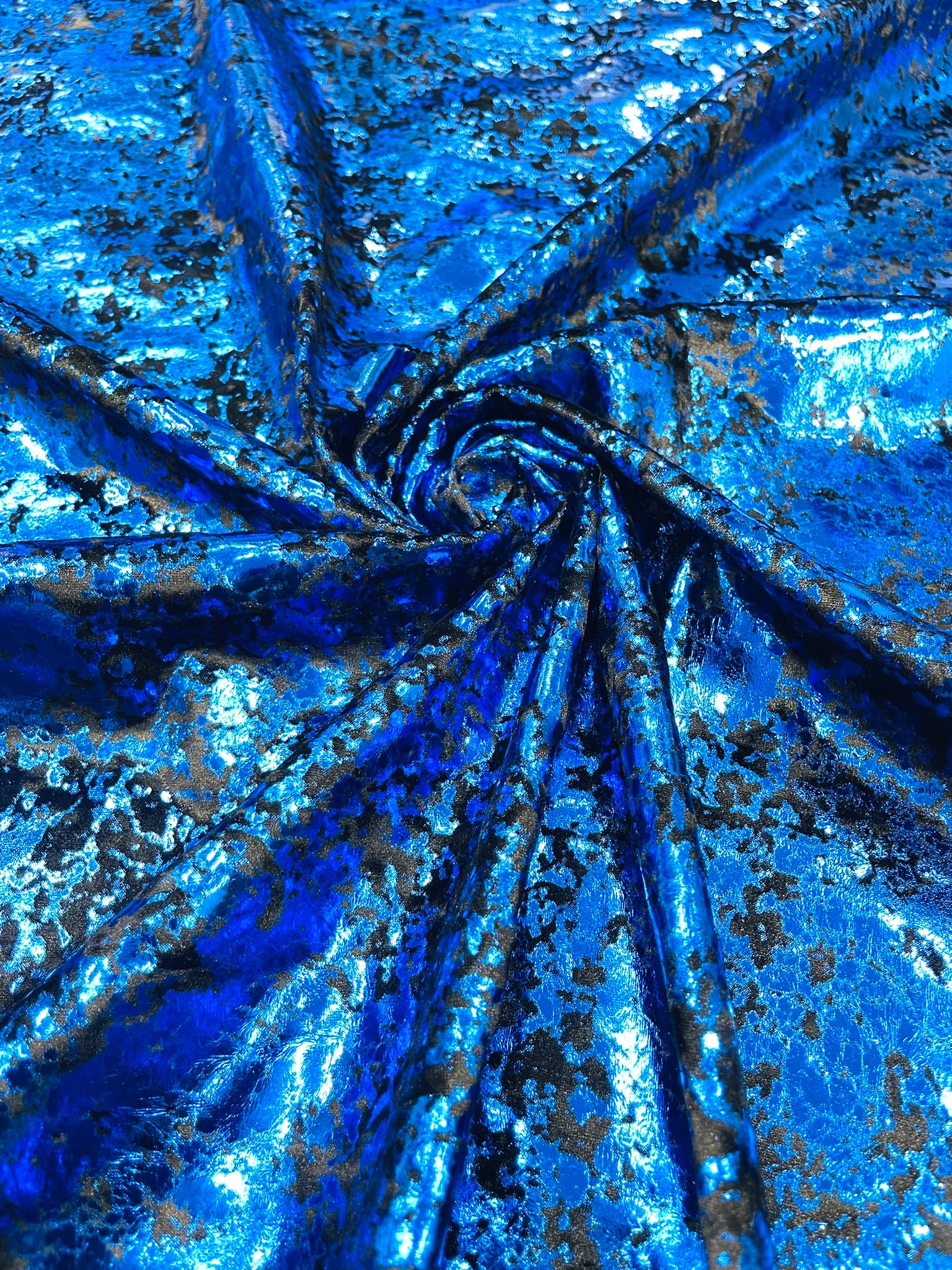 Velvet stretch splatter foil design/4-way stretch fabric- Sold by the yard