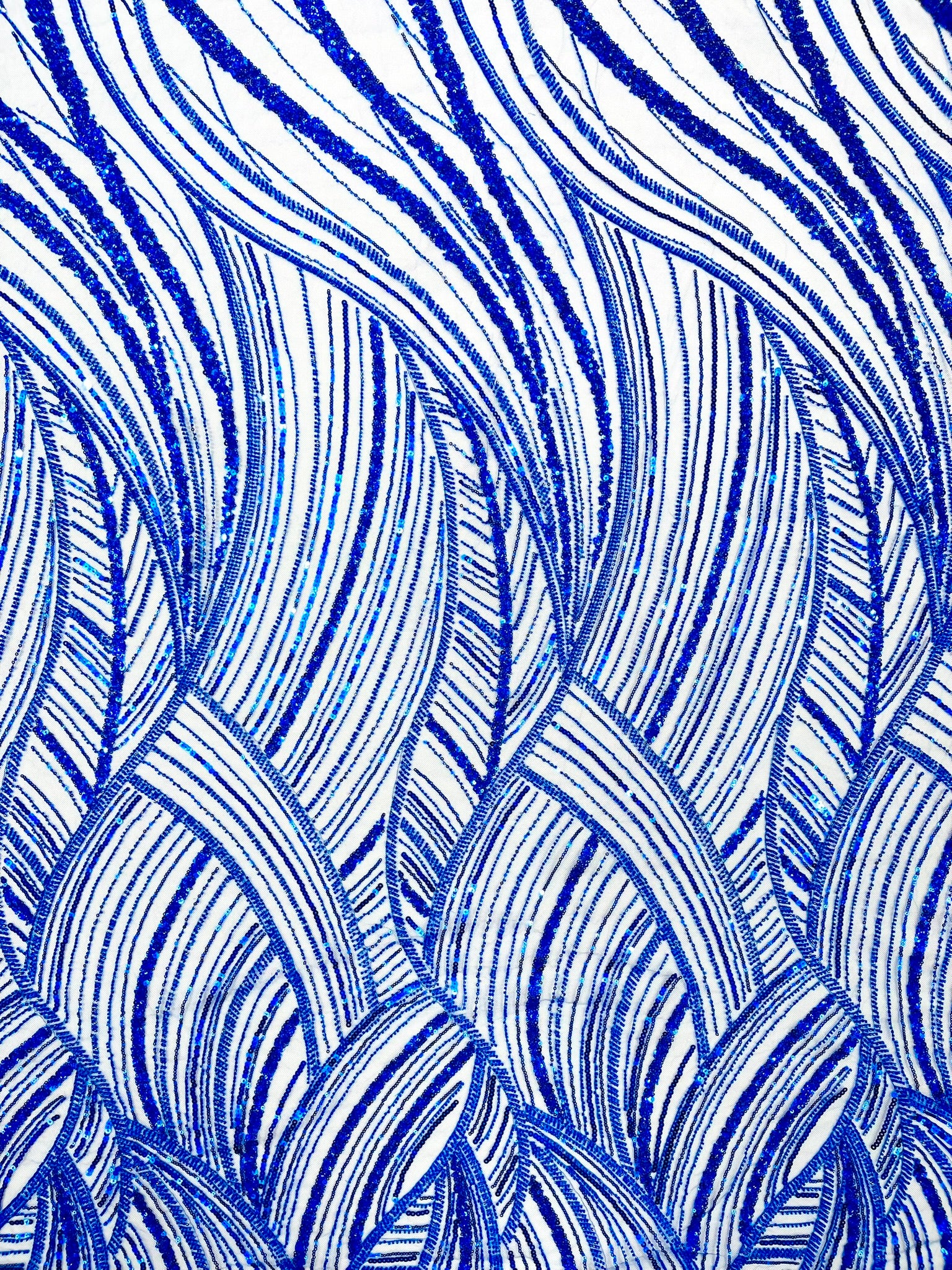 Luxury Feather Damask Beaded Lace Fabric| Prom| Wedding| By The Yard.