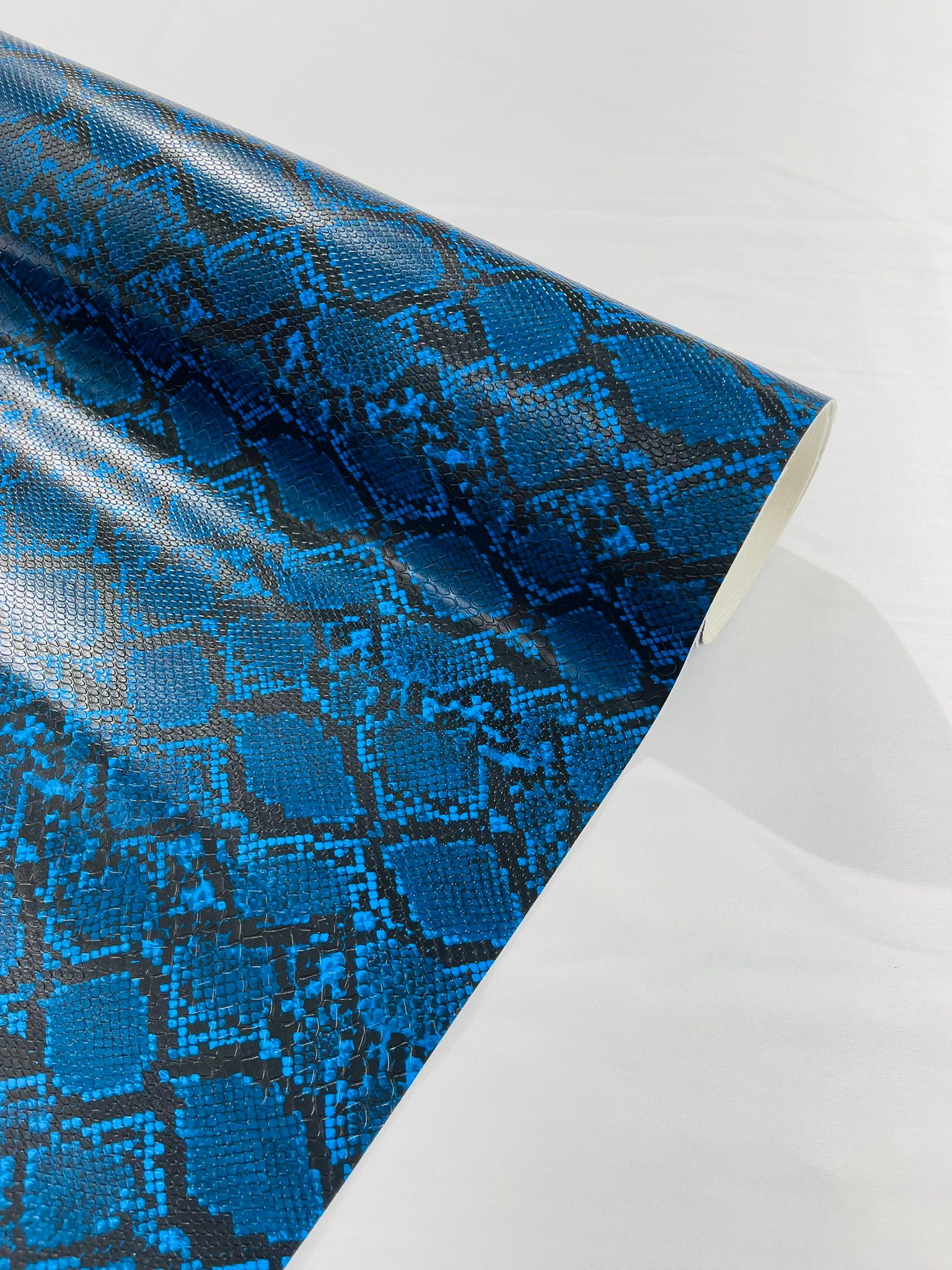 54" Wide Snake Fake Leather Upholstery, 3-D Viper Snake Skin Texture Faux Leather PVC Vinyl Fabric by The Yard