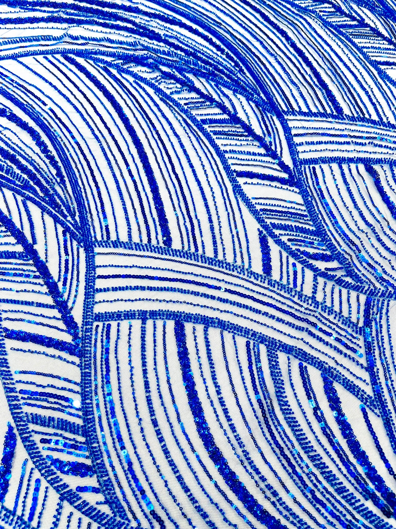 Luxury Feather Damask Beaded Lace Fabric| Prom| Wedding| By The Yard.