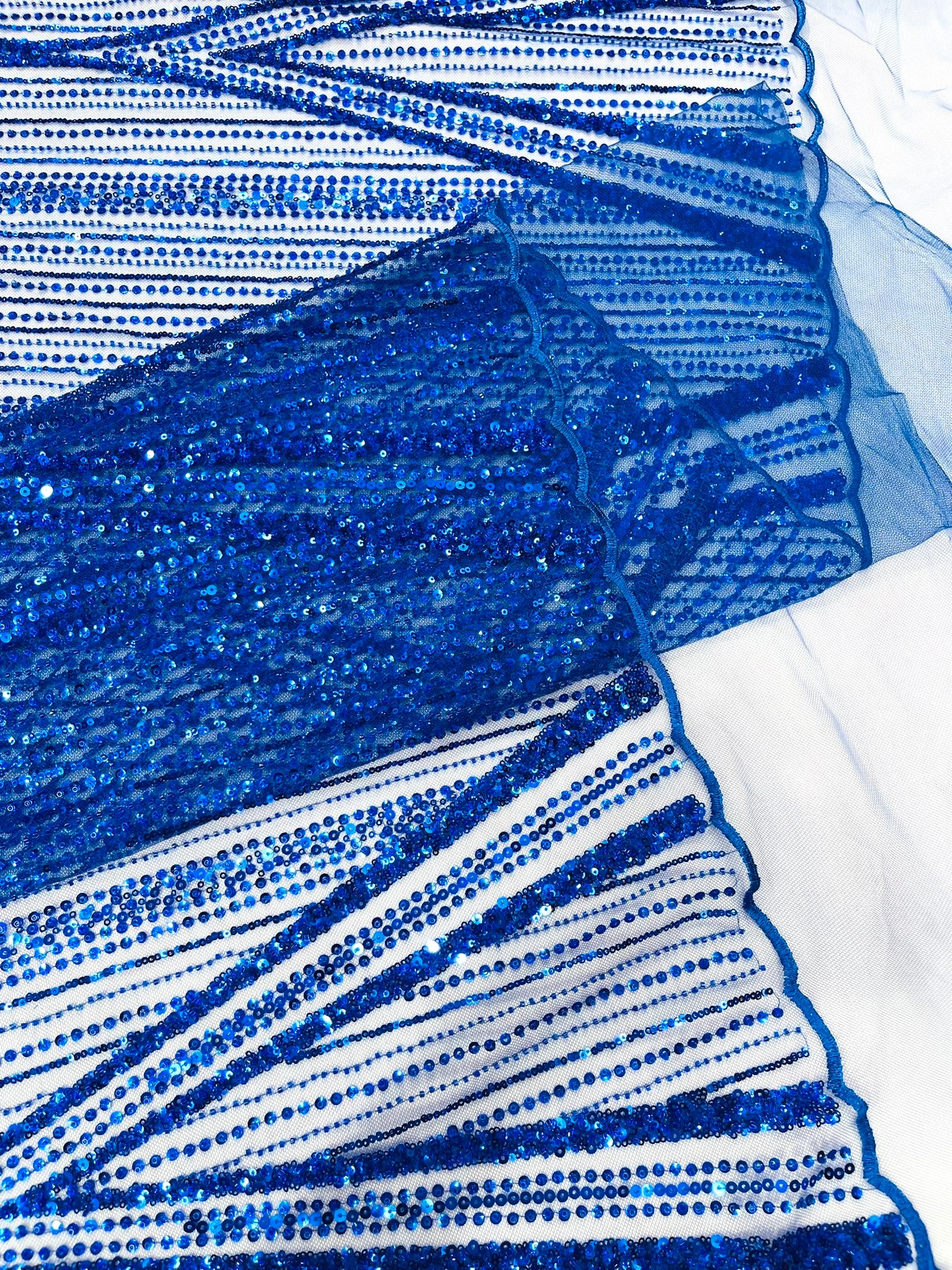 Geometric New York Fashion Beaded Lace, By The Yard.