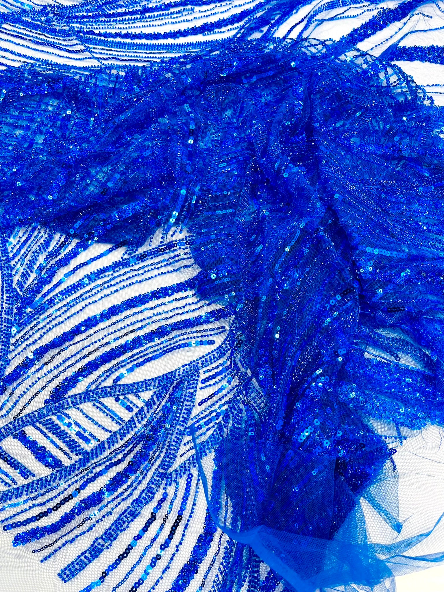 Luxury Feather Damask Beaded Lace Fabric| Prom| Wedding| By The Yard.