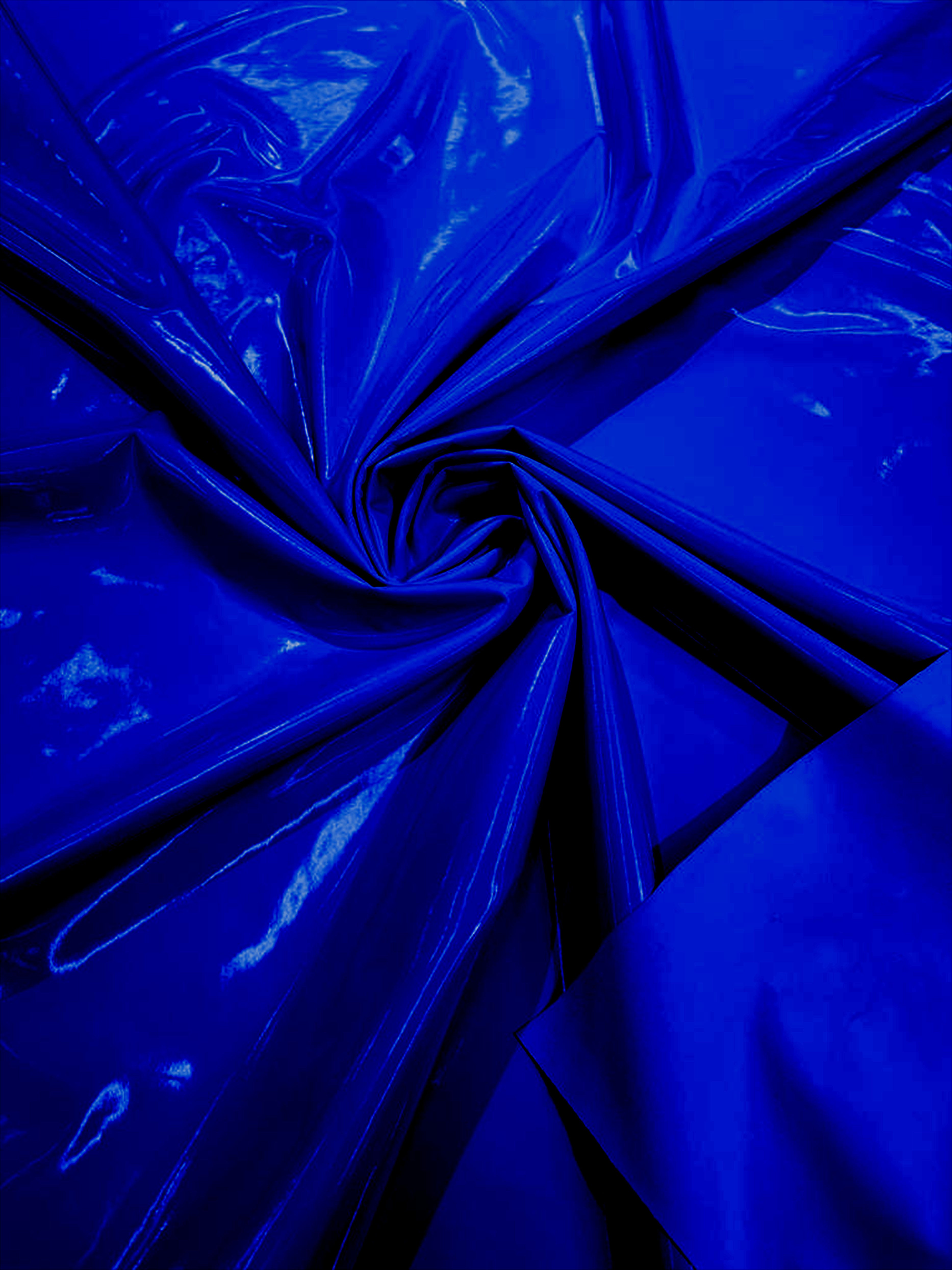 Royal Blue Spandex Shiny Vinyl Fabric (Latex Stretch) - Sold By The Yard