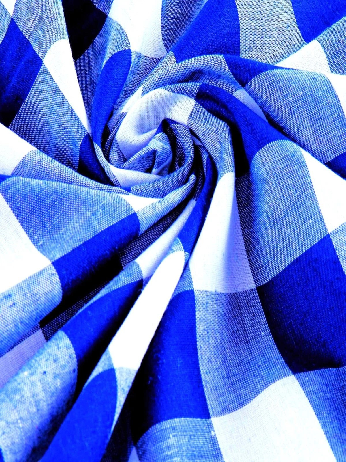 Gingham 1 Inch Checkered Poly Cotton 58" Wide | VIP textiles Inc.