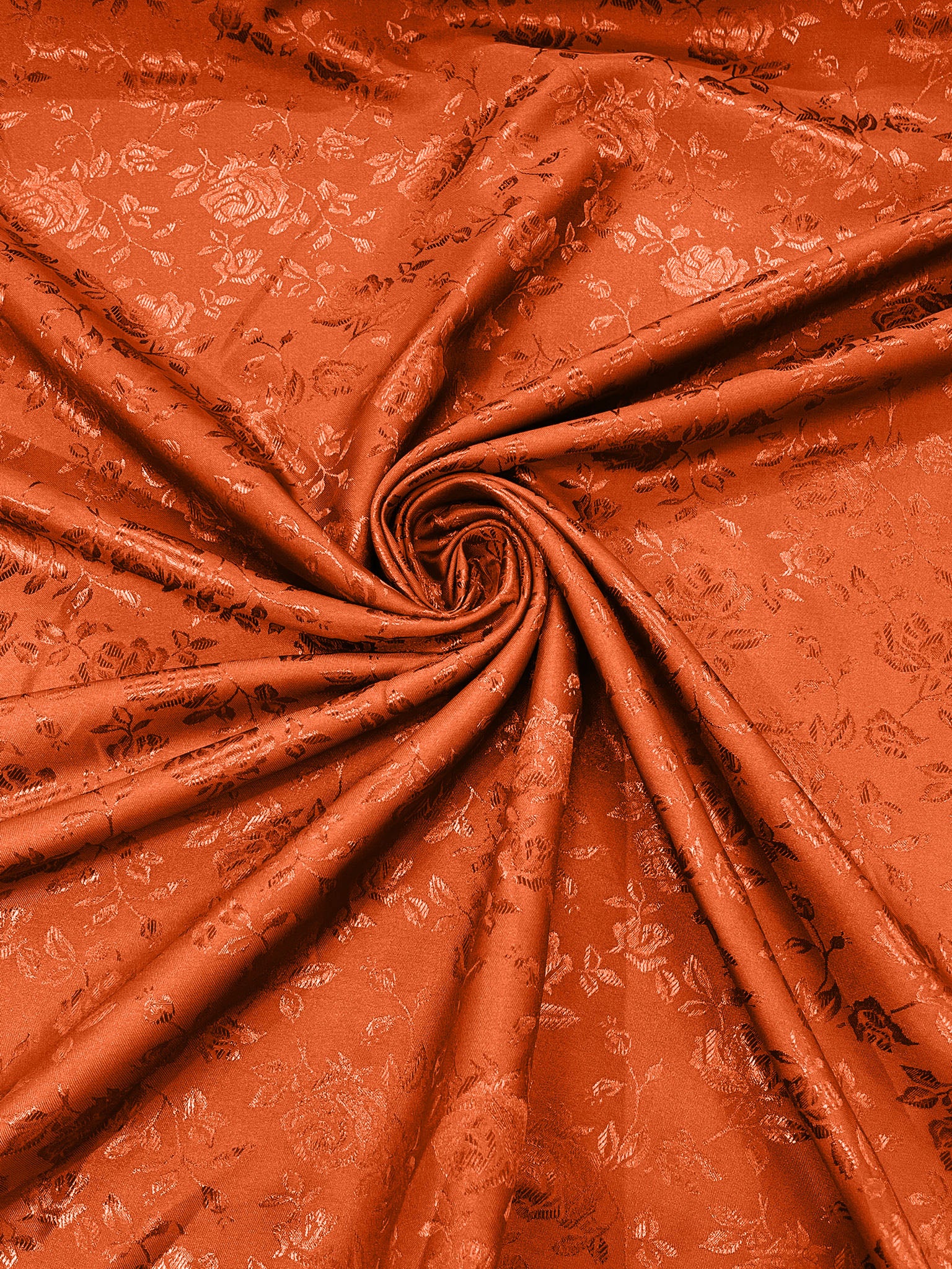 60" Wide Polyester Flower Brocade Jacquard Satin Fabric, Sold By The Yard.