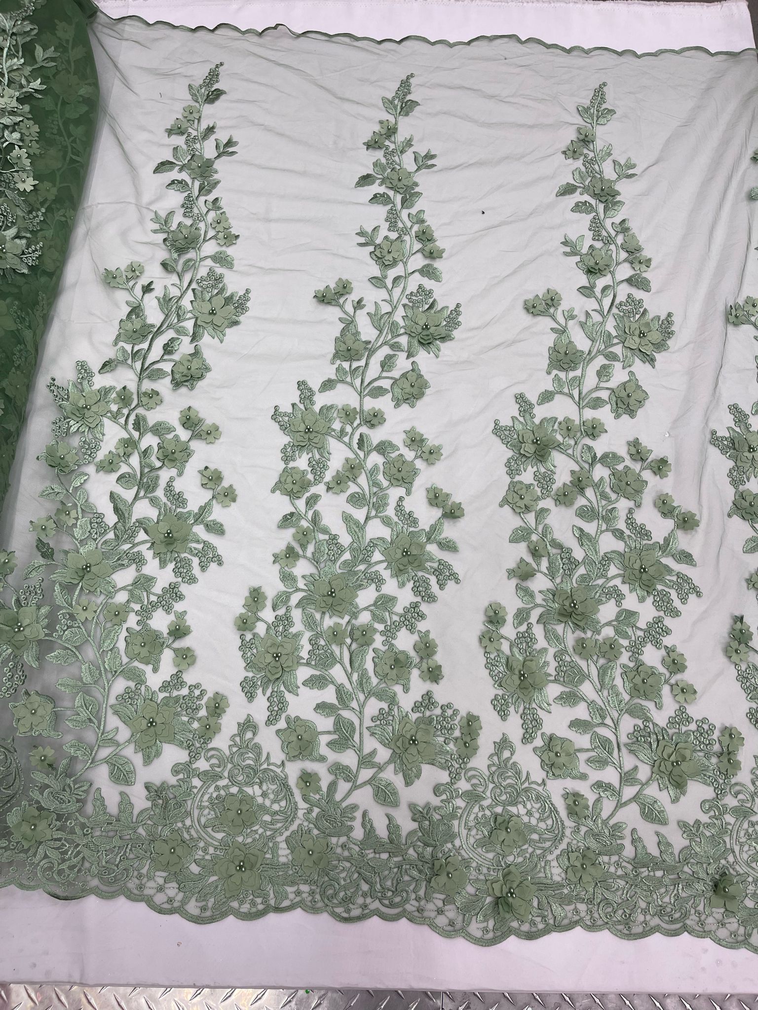 3D FLORAL PRINCESS LACE (by the yard)