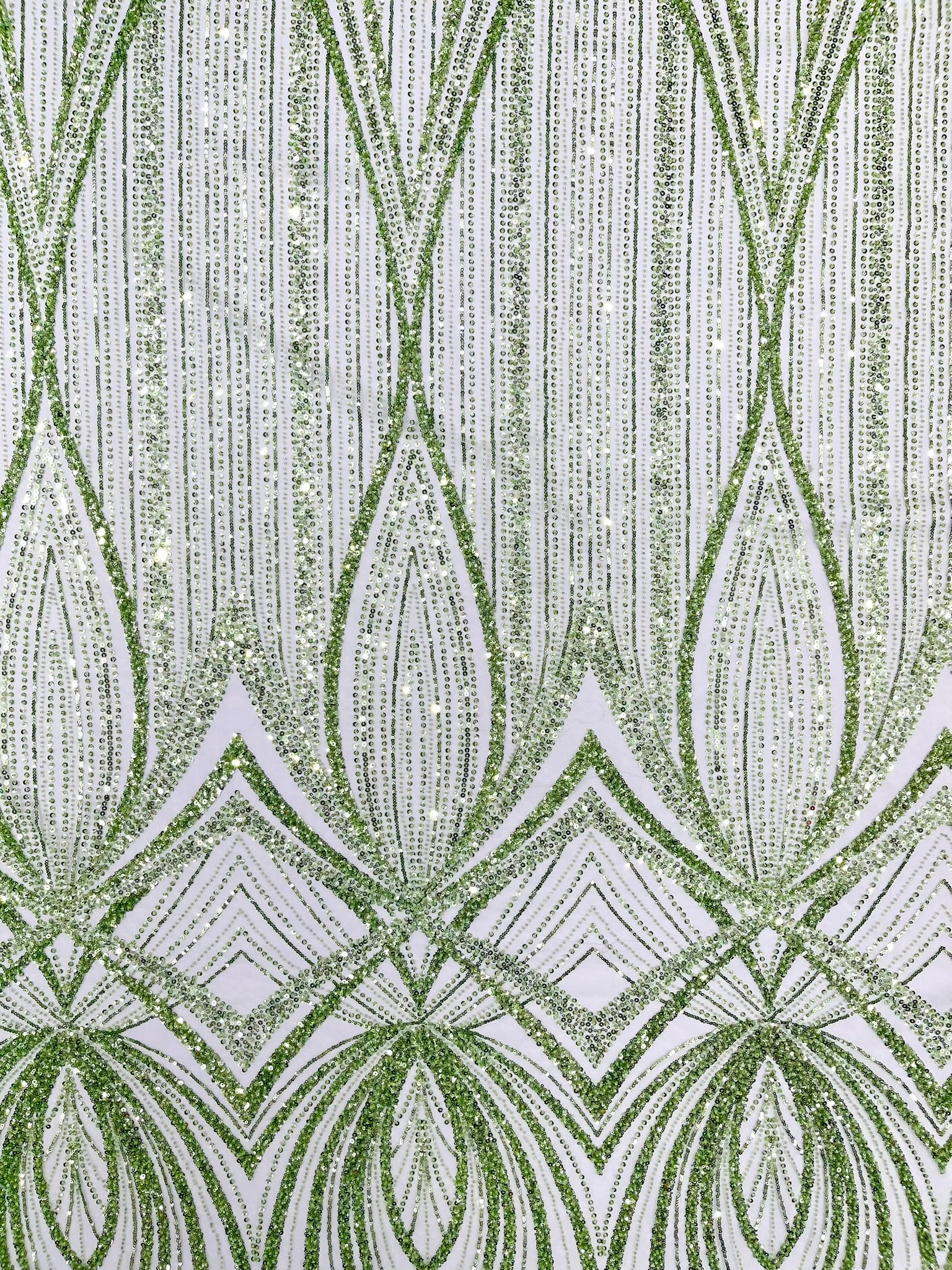 Geometric New York Fashion Beaded Lace, By The Yard.