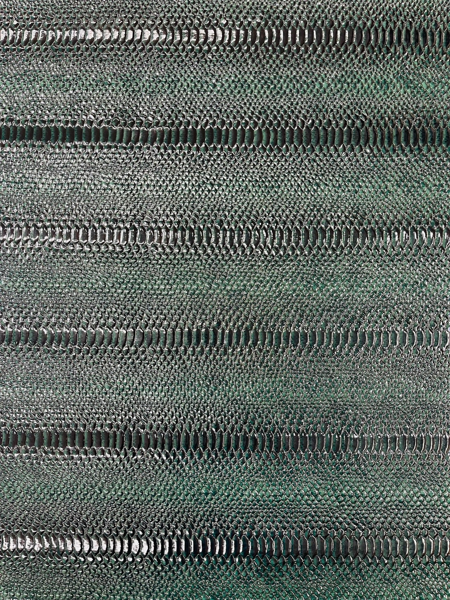 Cobra Snake Shiny Vinyl 3D Embossed Fabric / 2 Tone Cobra Snake Vinyl Leather 54" Wide