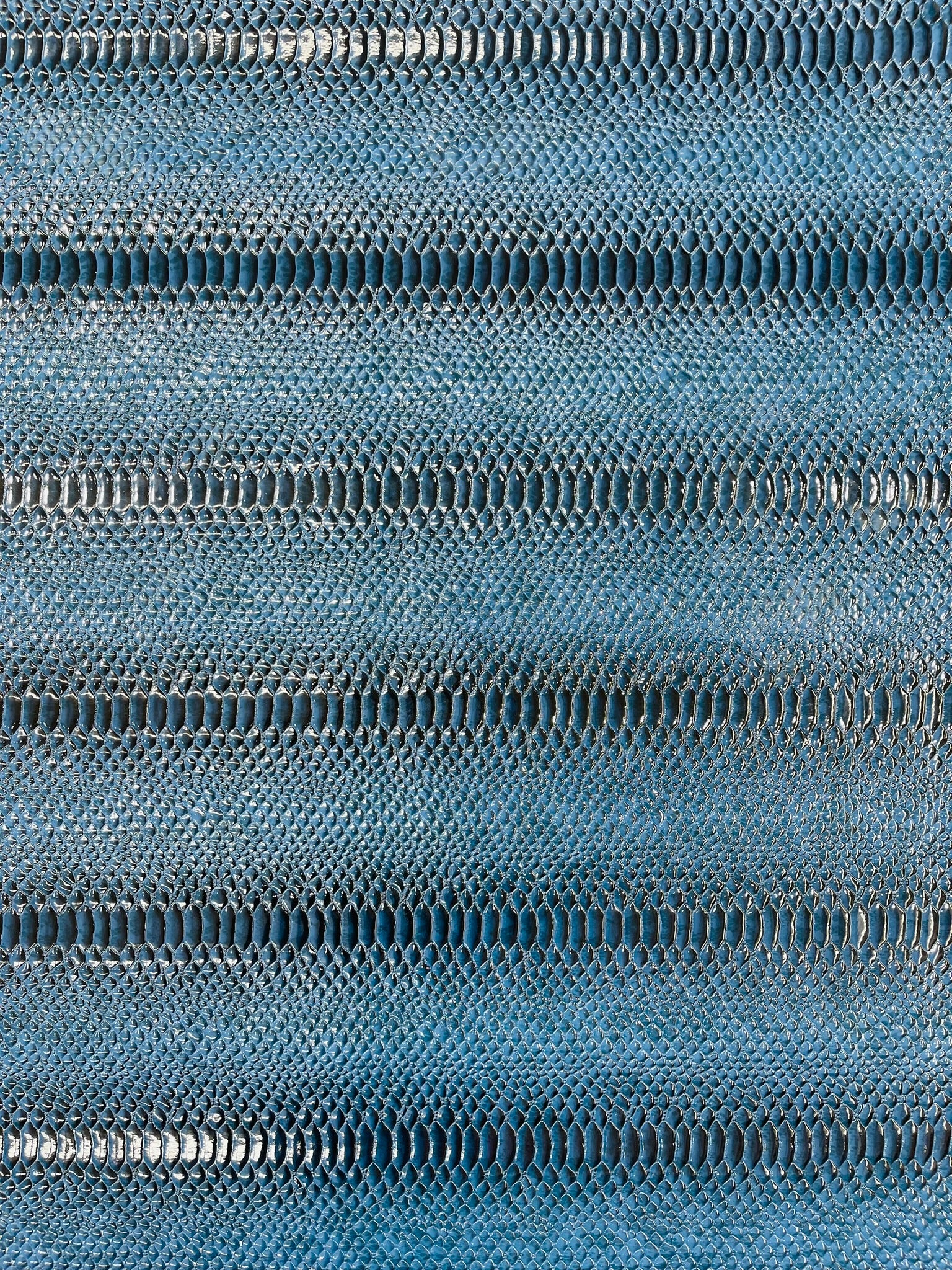 Cobra Snake Shiny Vinyl 3D Embossed Fabric / 2 Tone Cobra Snake Vinyl Leather 54" Wide